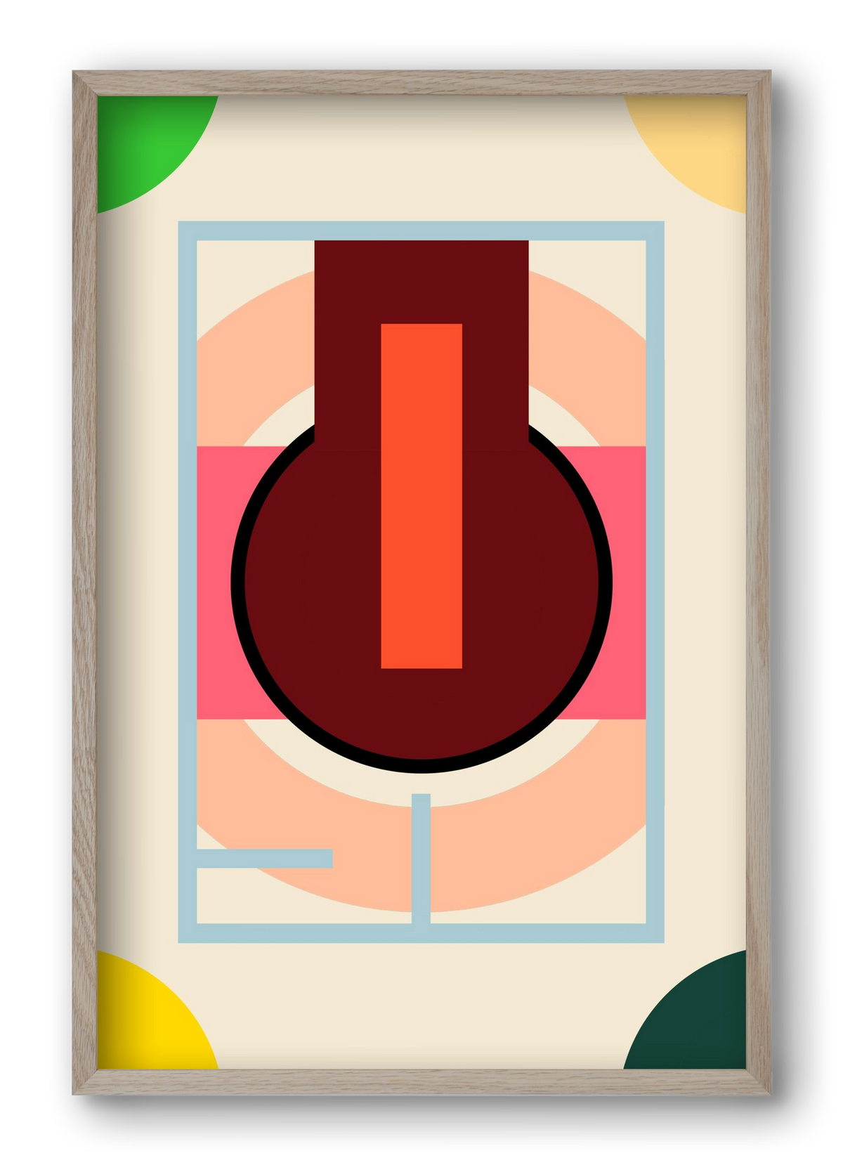 PLAN, 40x60 cm (40x60 cm), Tölgy keret