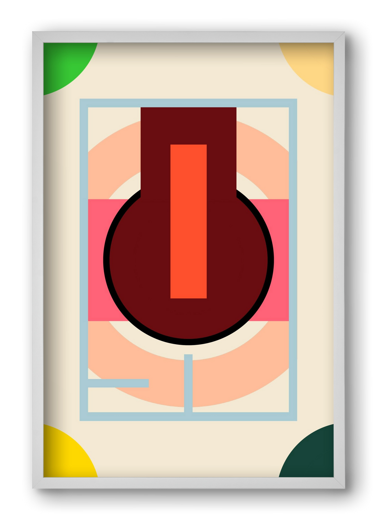 PLAN, 40x60 cm (40x60 cm), Fehér keret