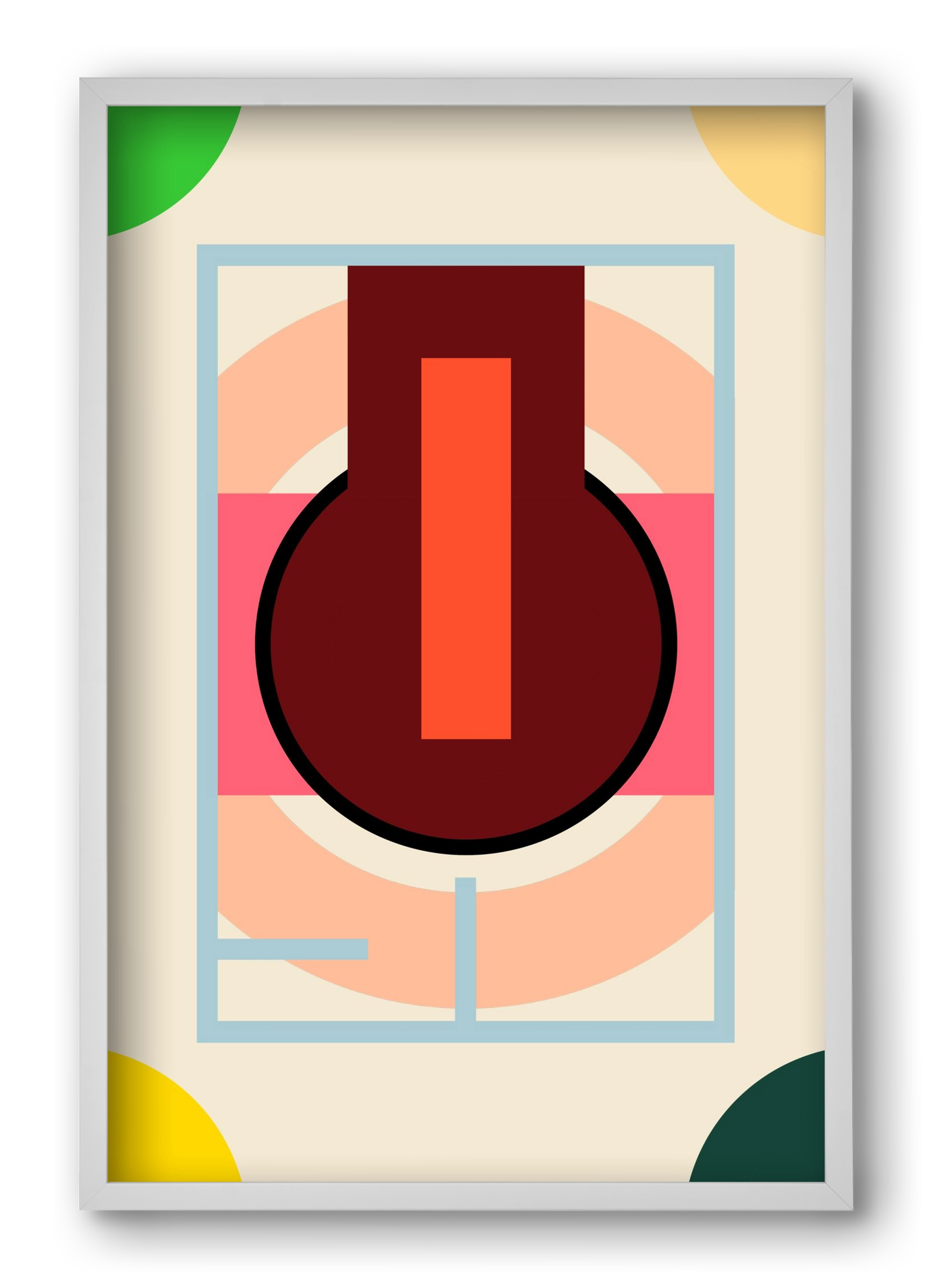 PLAN, 40x60 cm (40x60 cm), Fehér keret