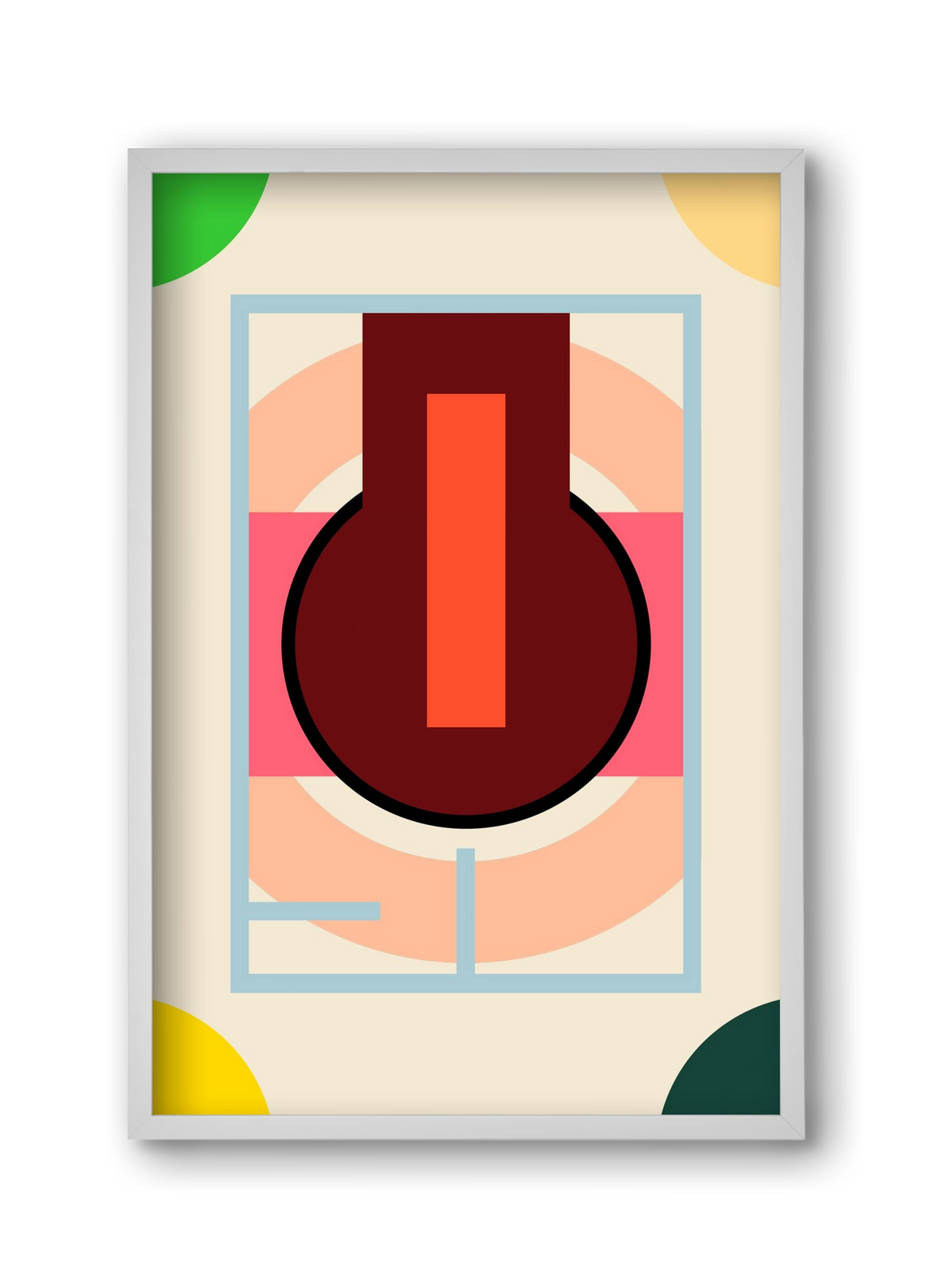 PLAN, 30x45 cm (30x45 cm), Fehér keret