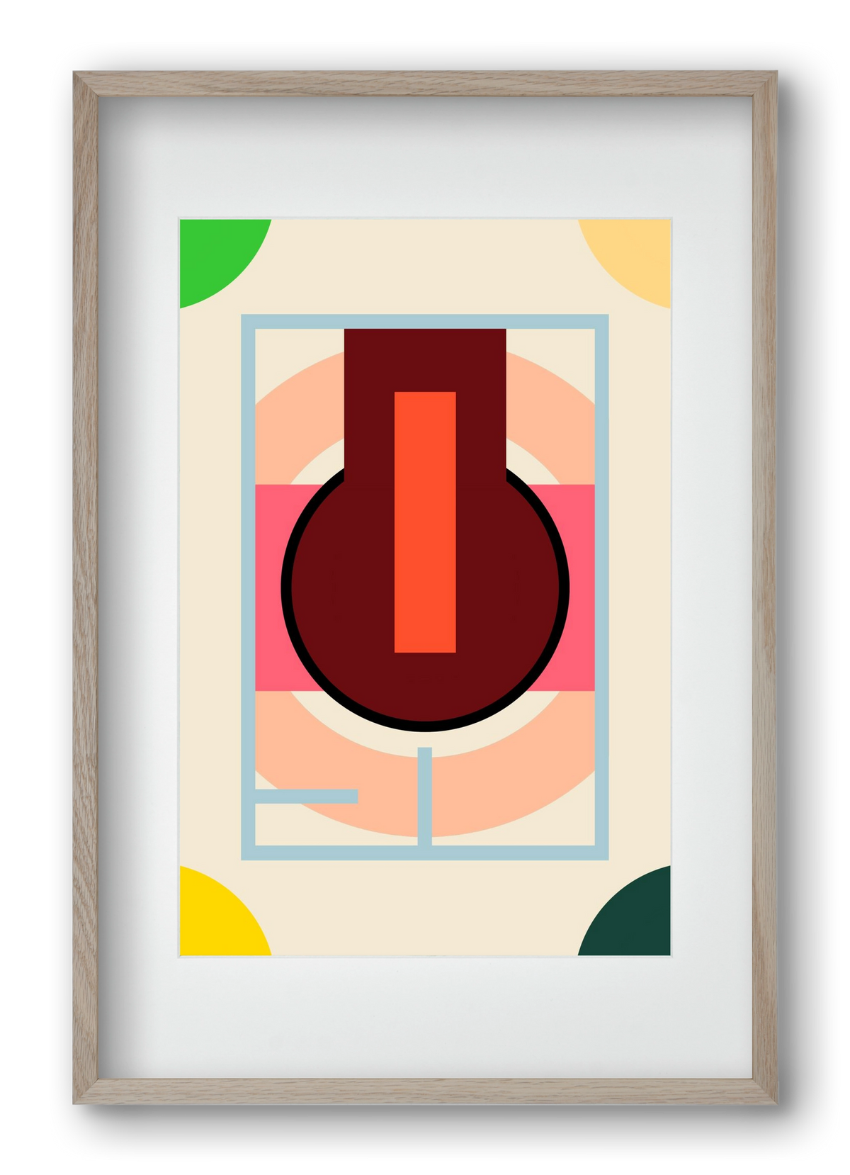 PLAN, 40x60 cm (30x45 cm), Tölgy keret, paszpartuval