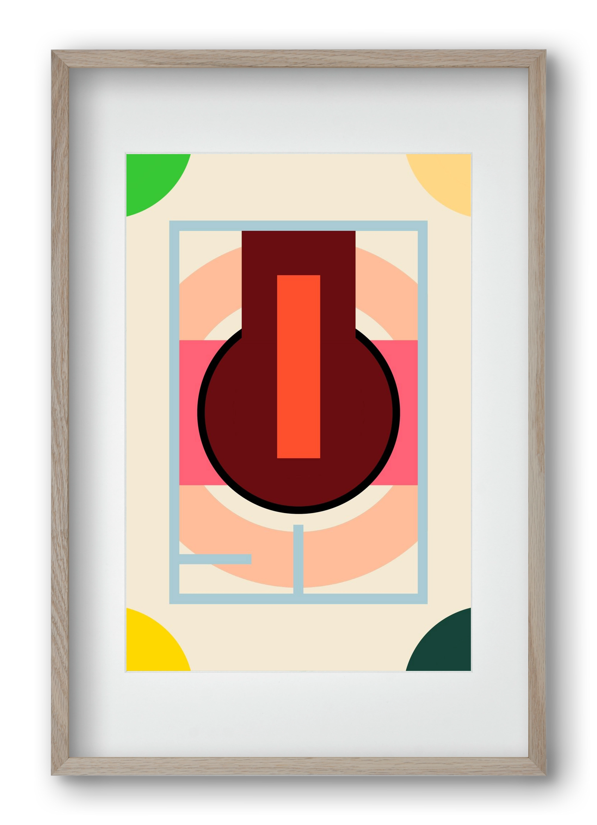 PLAN, 40x60 cm (30x45 cm), Tölgy keret, paszpartuval