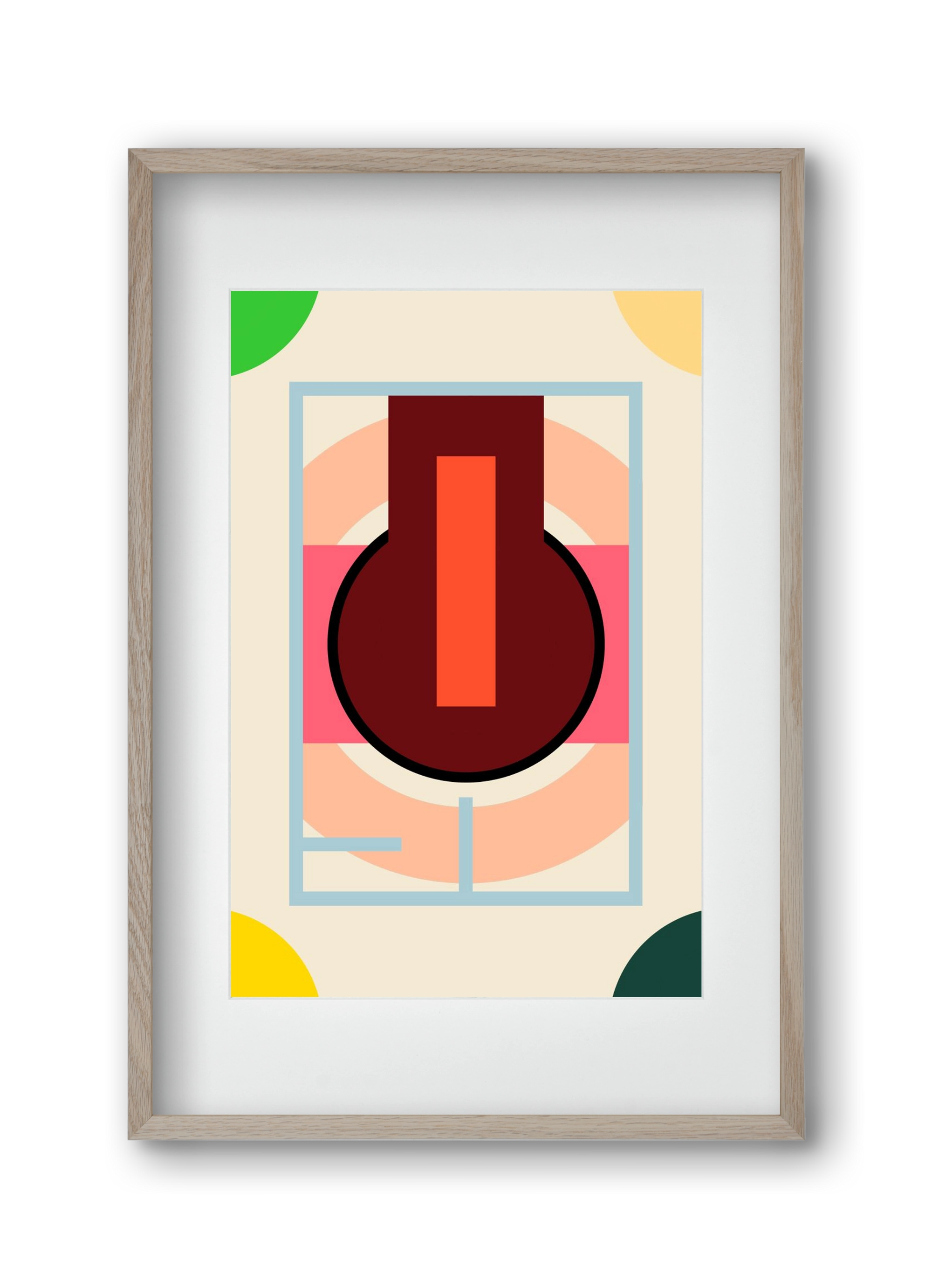 PLAN, 30x45 cm (20x30 cm), Tölgy keret, paszpartuval