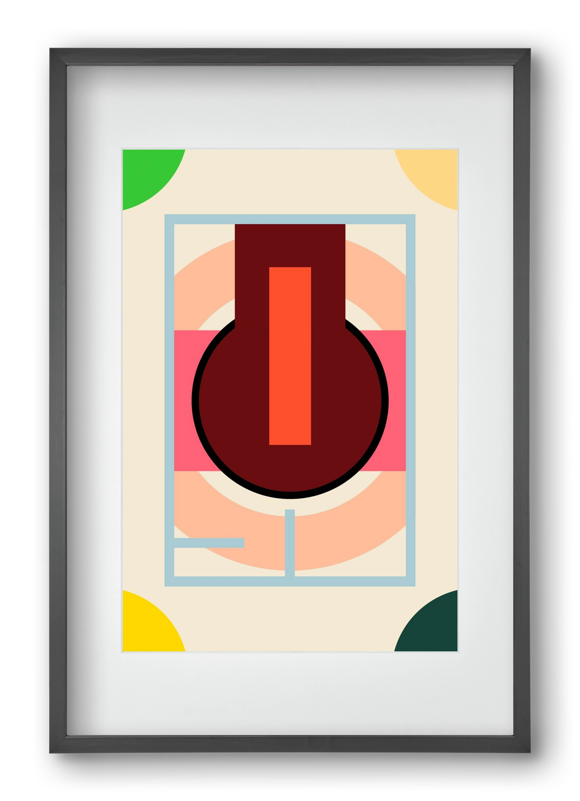 PLAN, 40x60 cm (30x45 cm), Fekete keret, paszpartuval