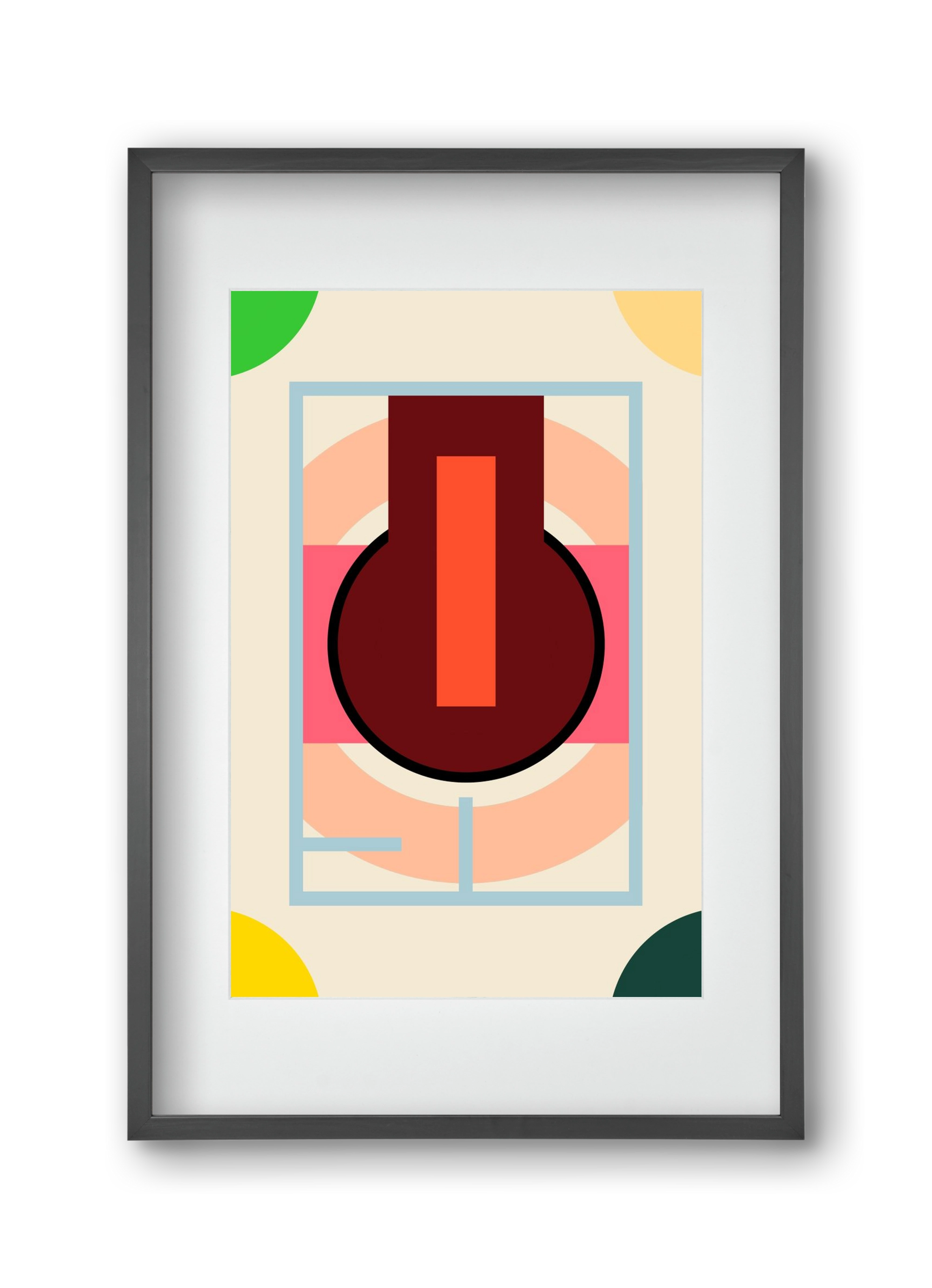 PLAN, 30x45 cm (20x30 cm), Fekete keret, paszpartuval