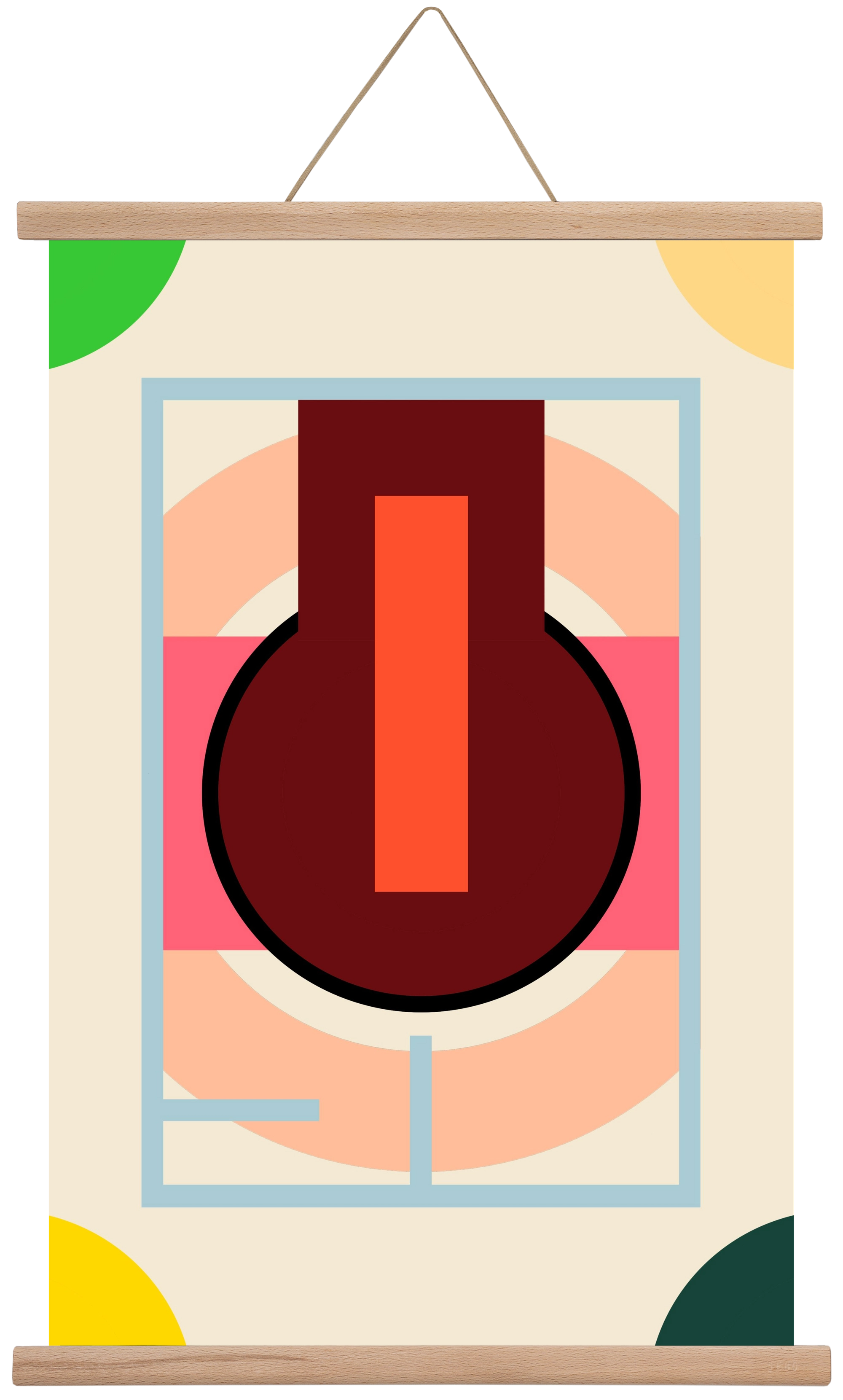 PLAN, 40x60 cm (40x60 cm), Tölgy akasztó