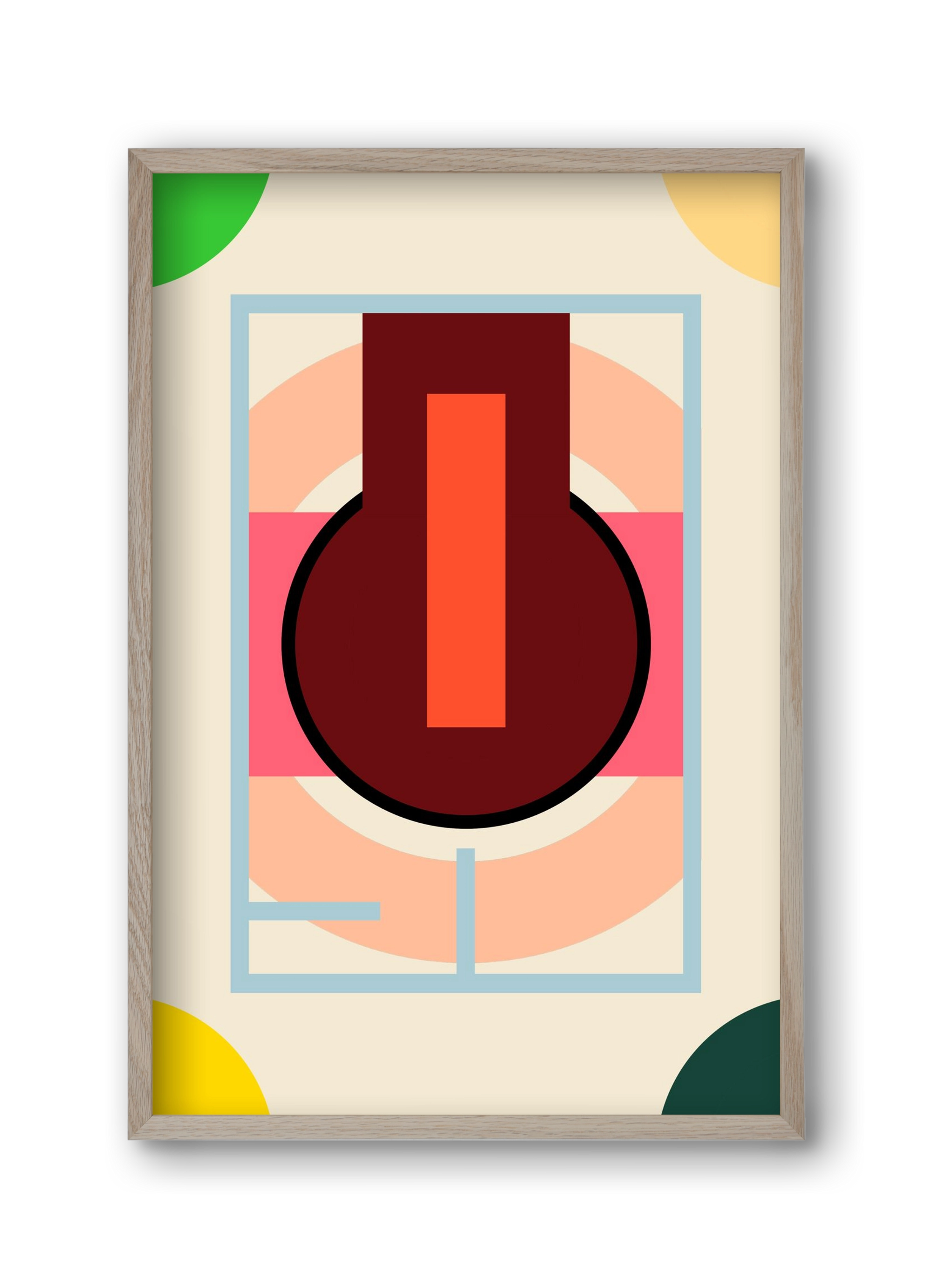 PLAN, 30x45 cm (30x45 cm), Tölgy keret