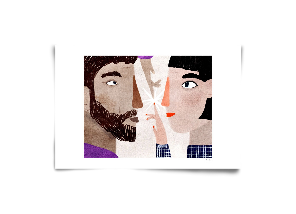 Lovers, 30x20 cm, Keret nélkül