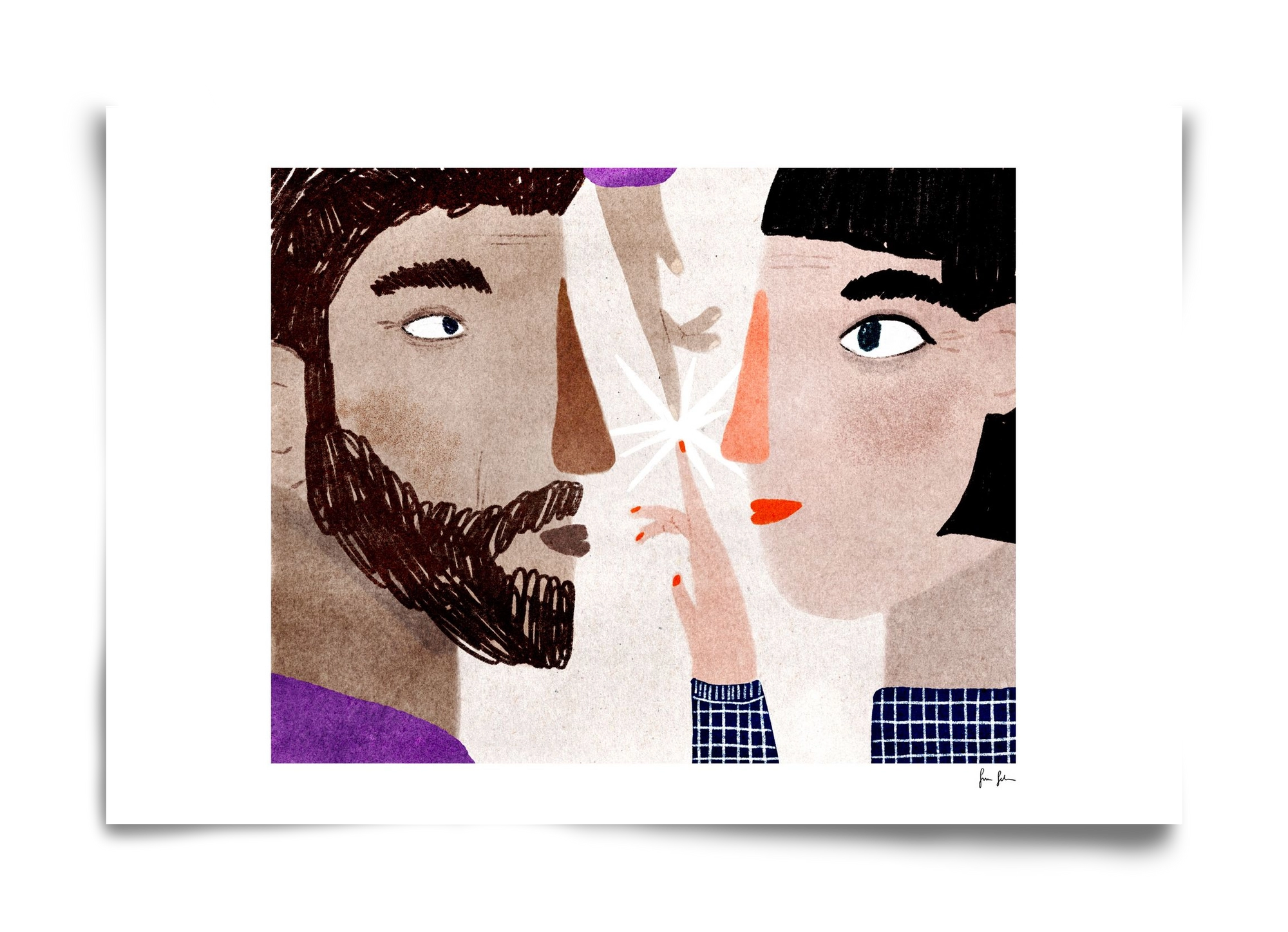 Lovers, 60x40 cm, Keret nélkül