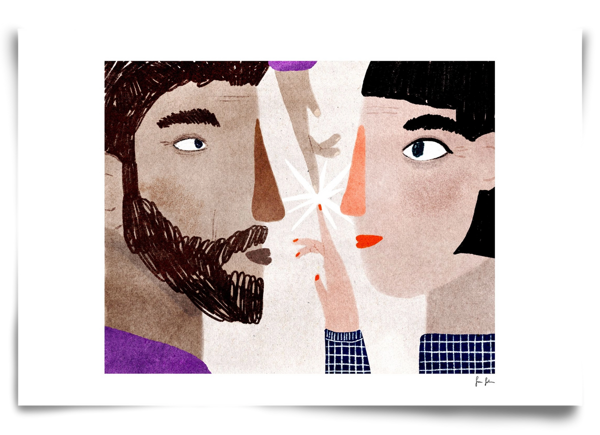 Lovers, 90x60 cm, Keret nélkül