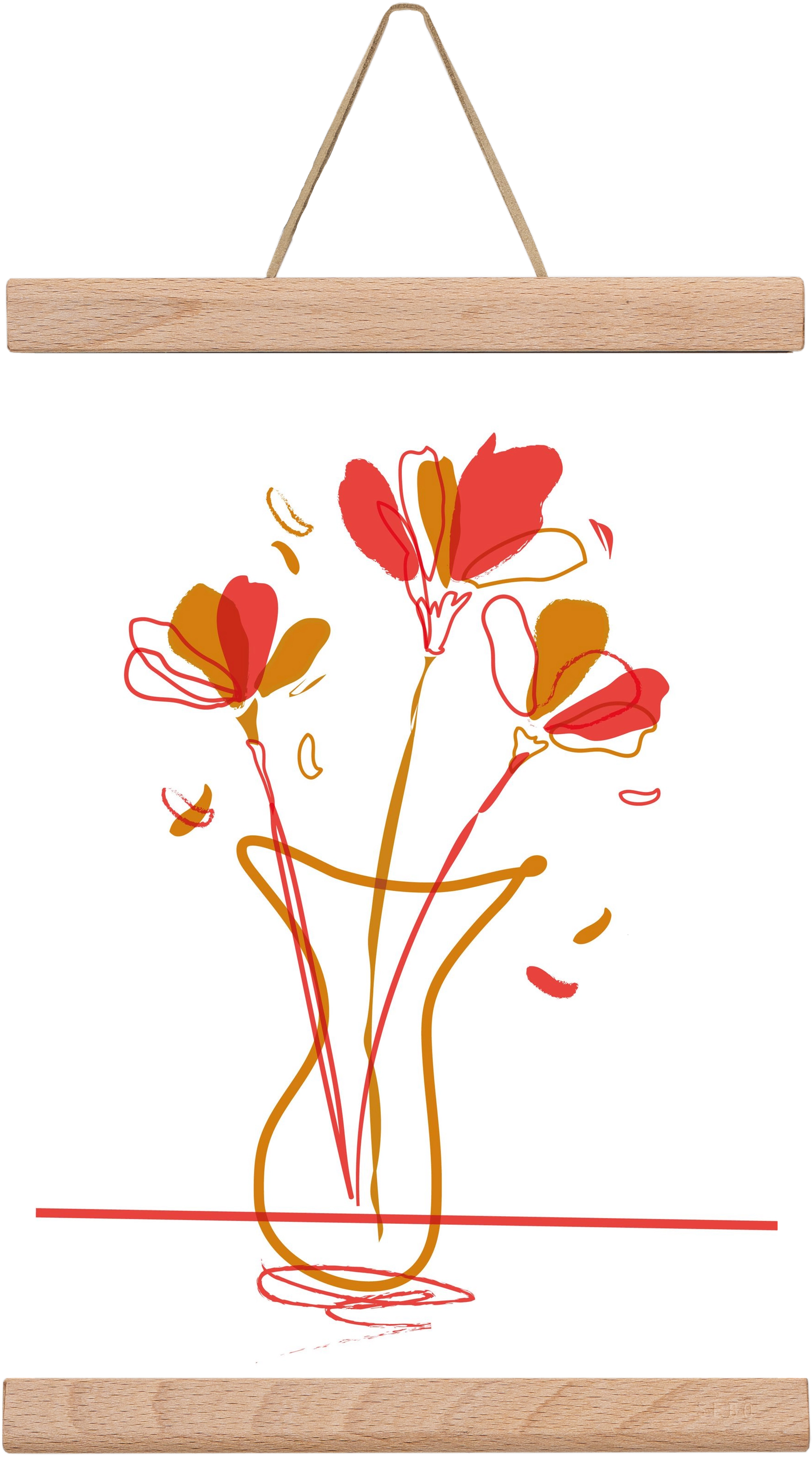 AUTUMN FLOWERS, 20x30 cm (20x30 cm), Tölgy akasztó