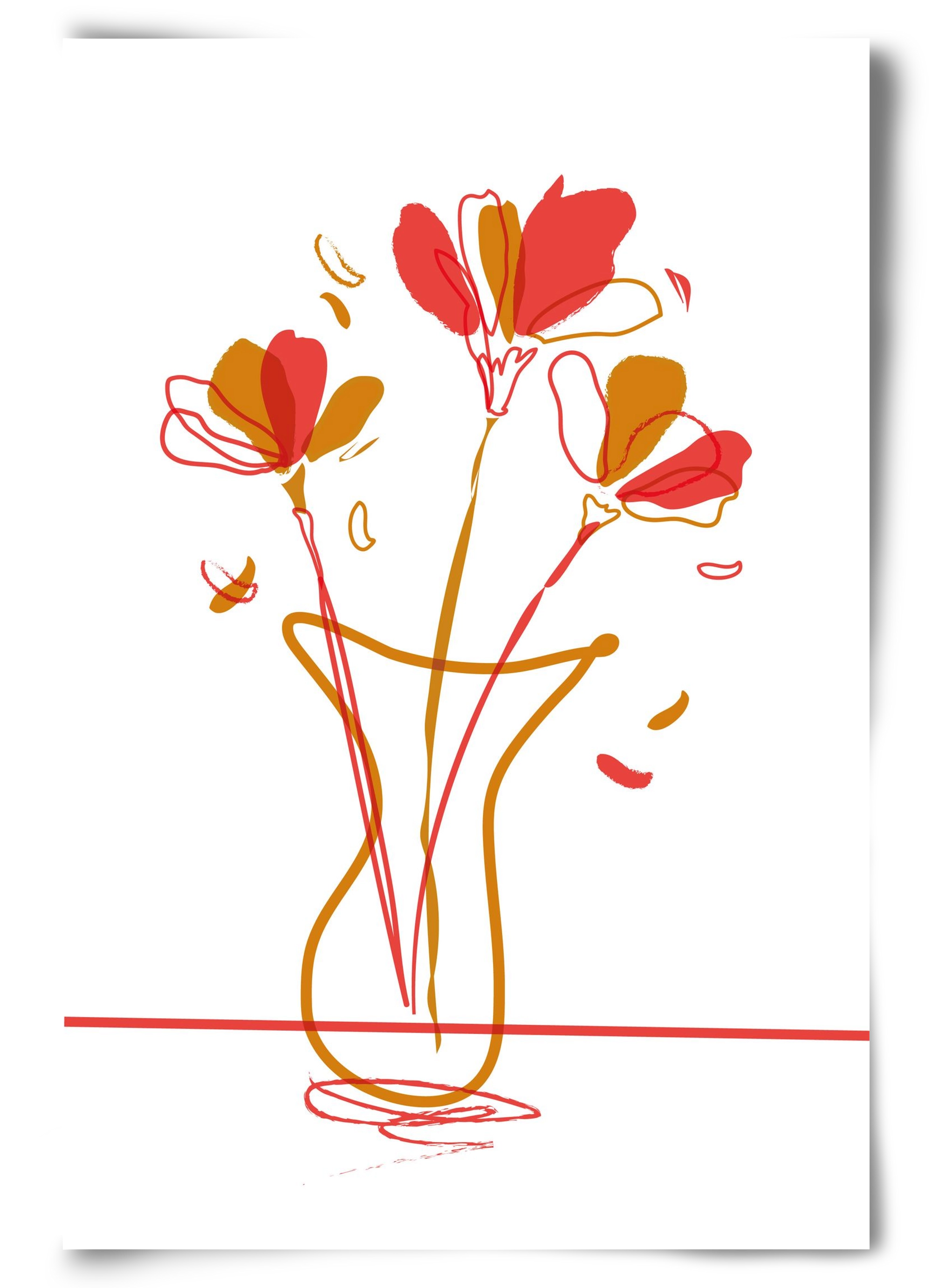 AUTUMN FLOWERS, 60x90 cm, Keret nélkül