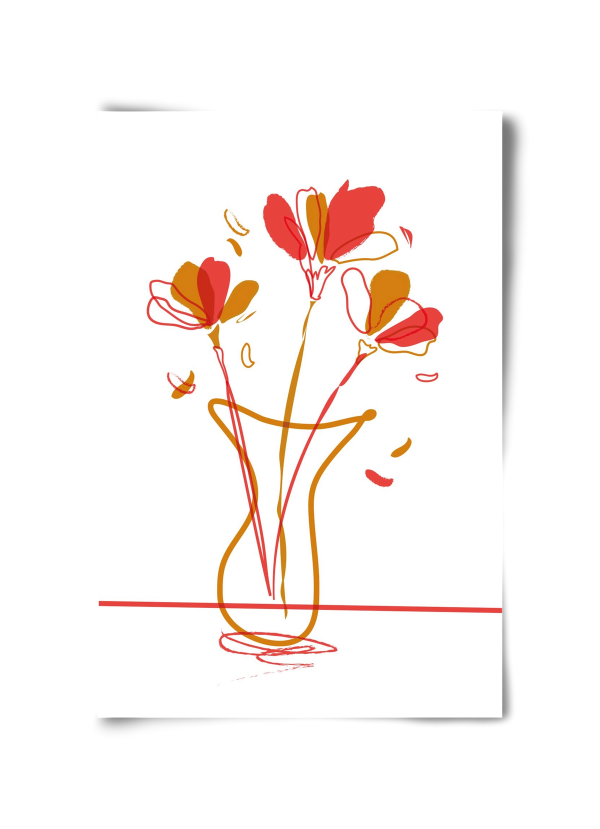 AUTUMN FLOWERS, 30x45 cm, Keret nélkül