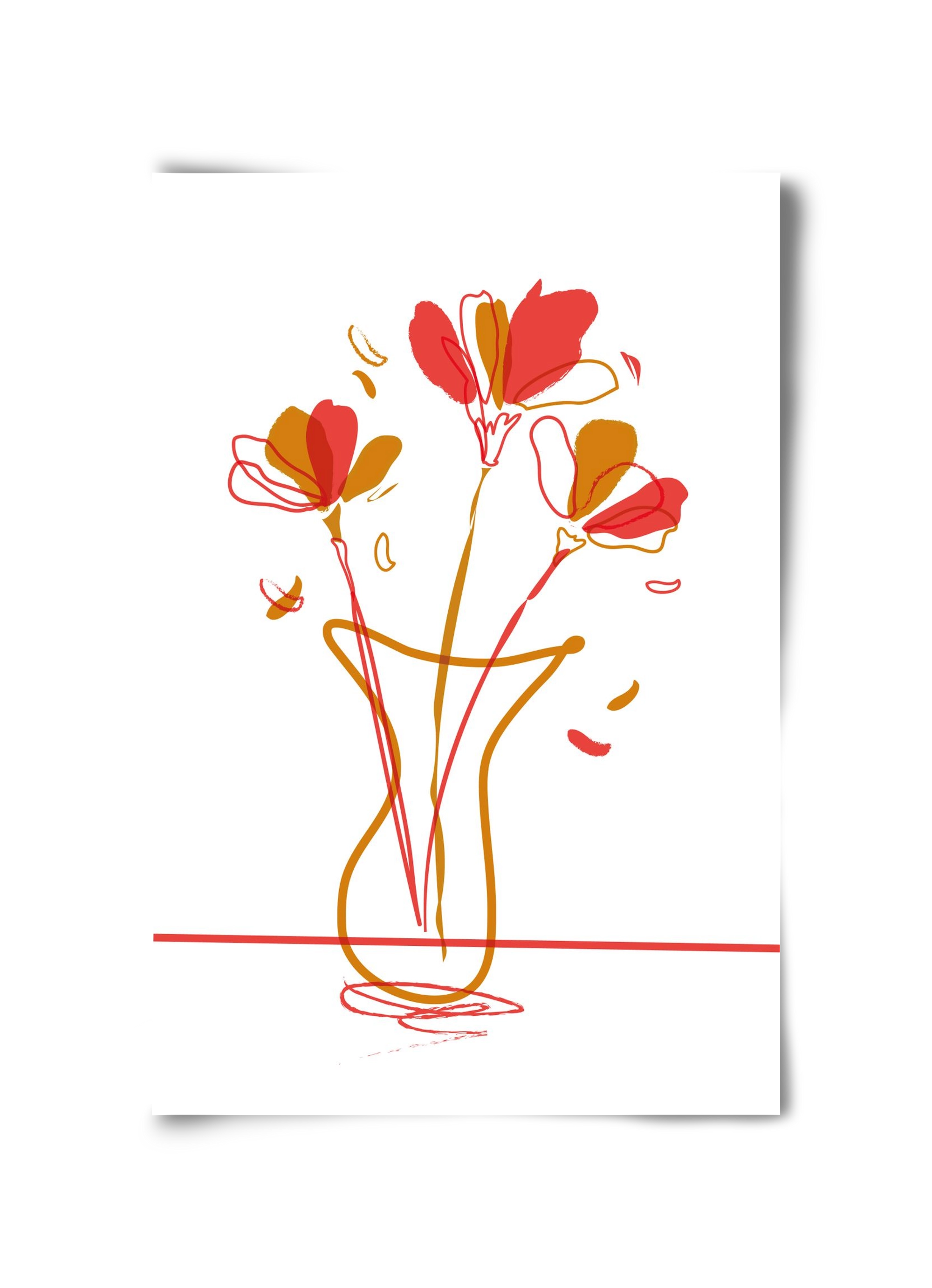 AUTUMN FLOWERS, 30x45 cm, Keret nélkül