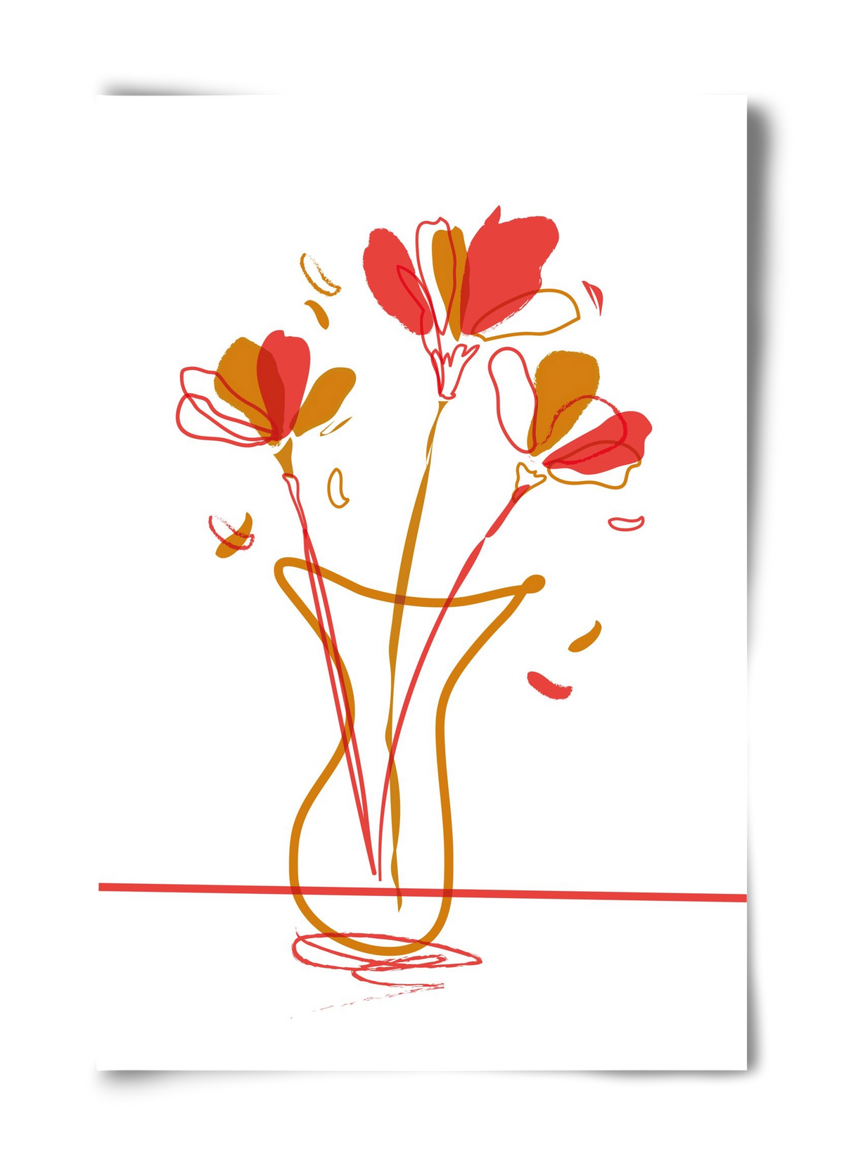 AUTUMN FLOWERS, 40x60 cm, Keret nélkül