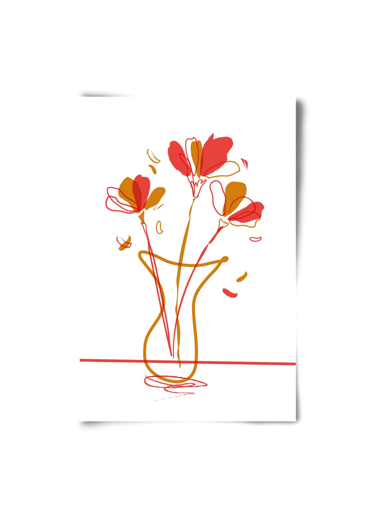 AUTUMN FLOWERS, 20x30 cm, Keret nélkül