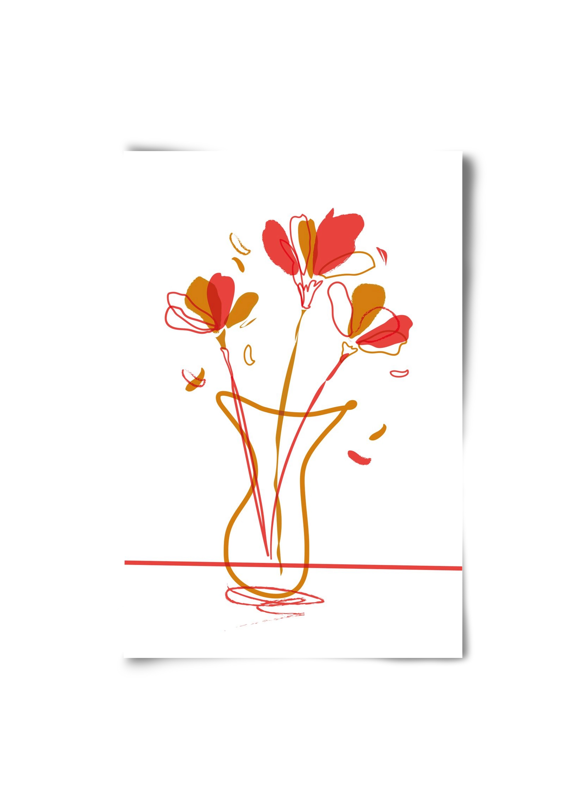 AUTUMN FLOWERS, 20x30 cm, Keret nélkül