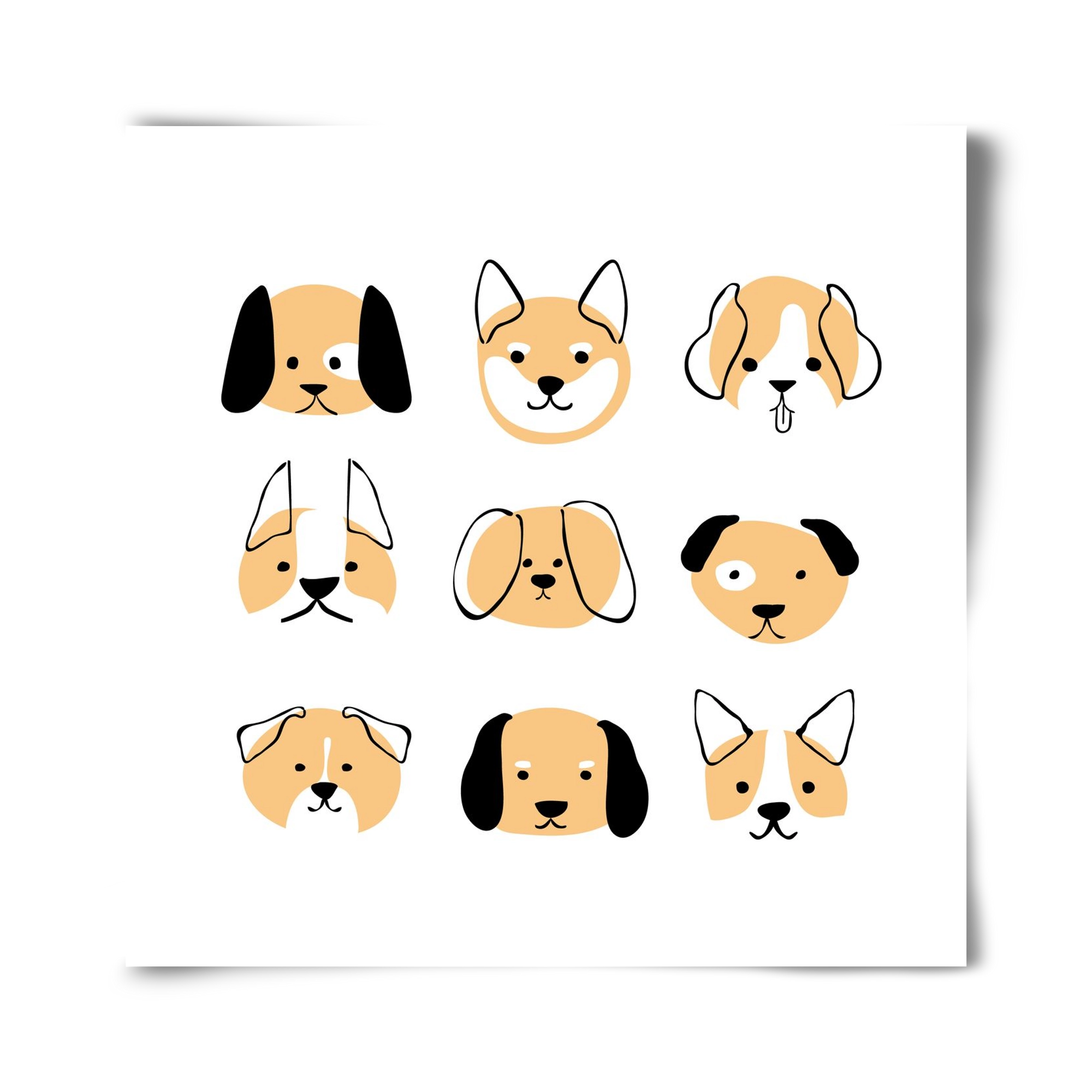 DOGGOS, 40x40 cm, Keret nélkül