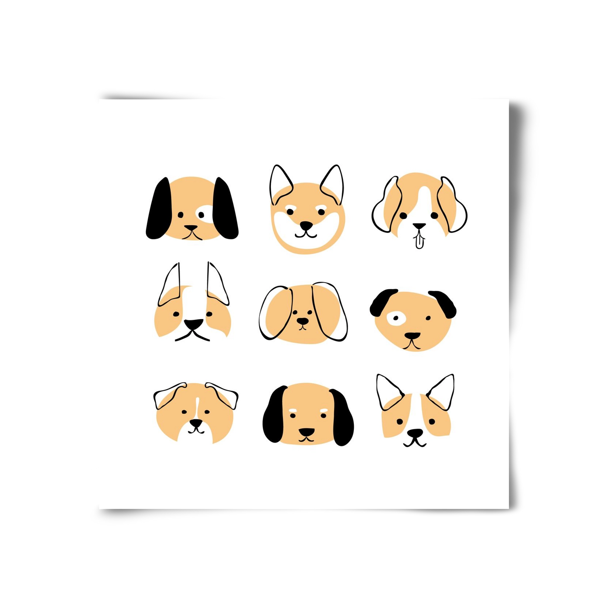 DOGGOS, 30x30 cm, Keret nélkül