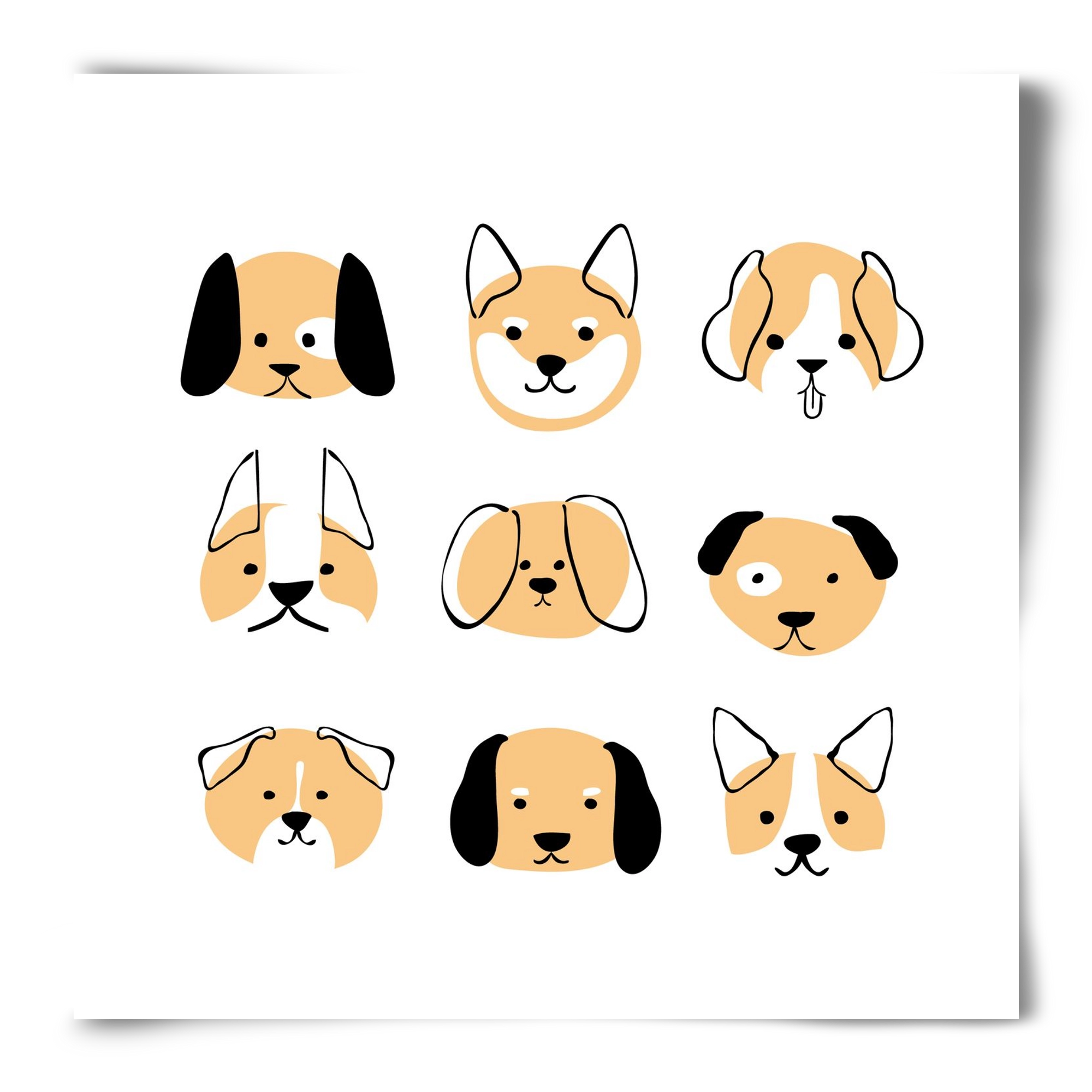 DOGGOS, 50x50 cm, Keret nélkül