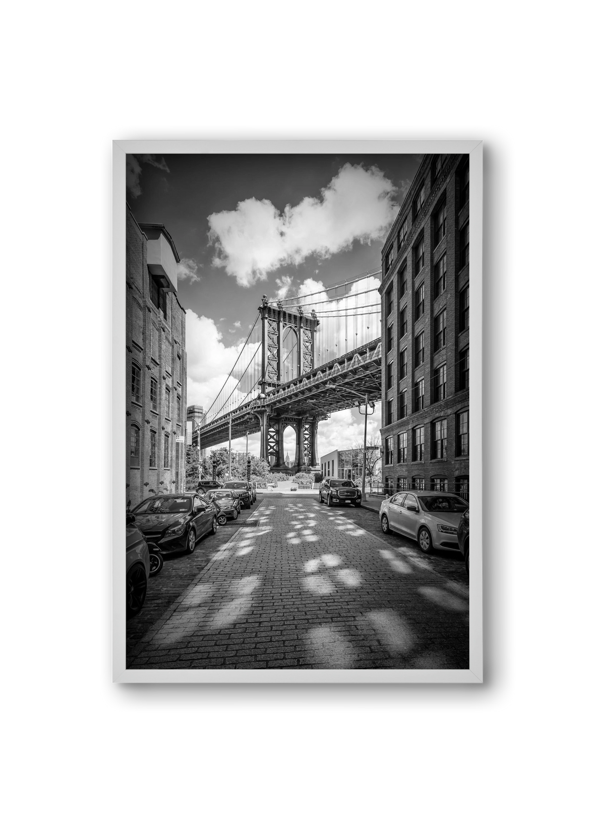 NEW YORK CITY Manhattan Bridge, 20x30 cm (20x30 cm), Fehér keret