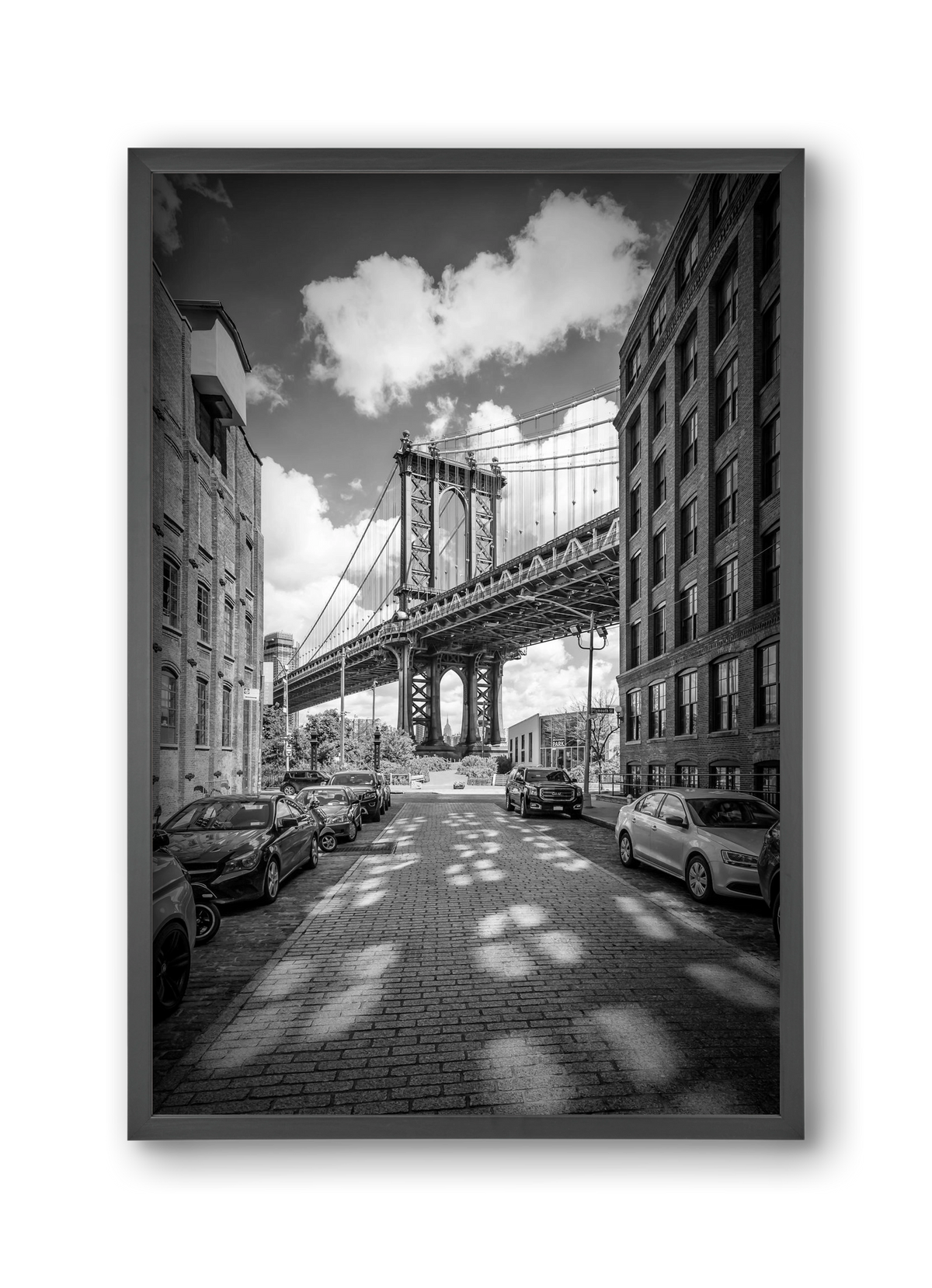 NEW YORK CITY Manhattan Bridge, 30x45 cm (30x45 cm), Fekete keret