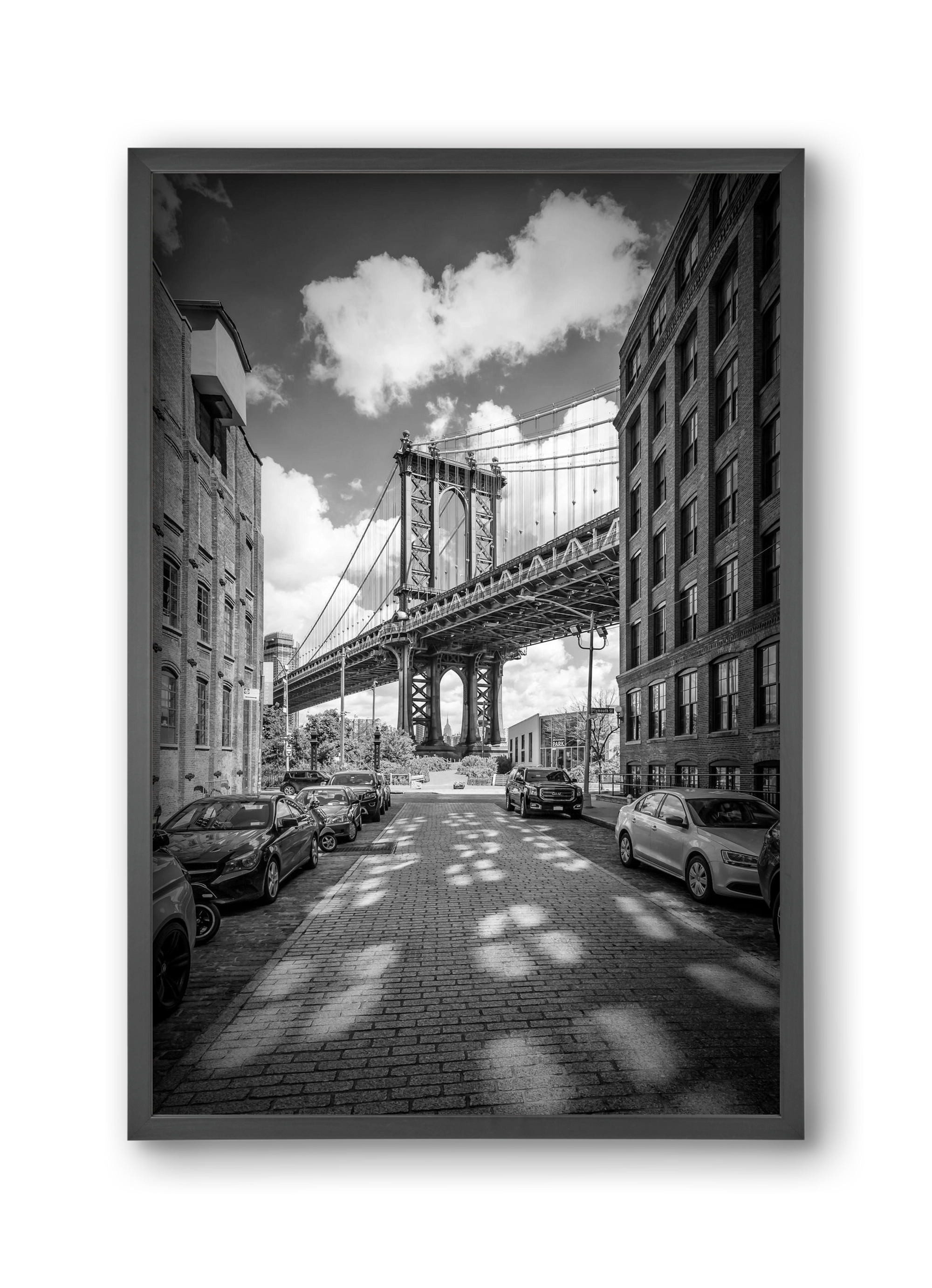NEW YORK CITY Manhattan Bridge, 30x45 cm (30x45 cm), Fekete keret