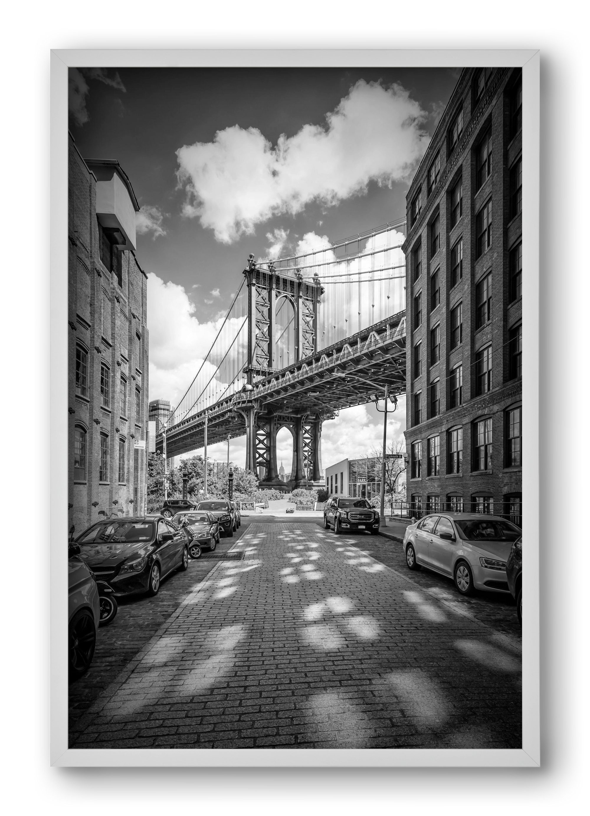 NEW YORK CITY Manhattan Bridge, 40x60 cm (40x60 cm), Fehér keret