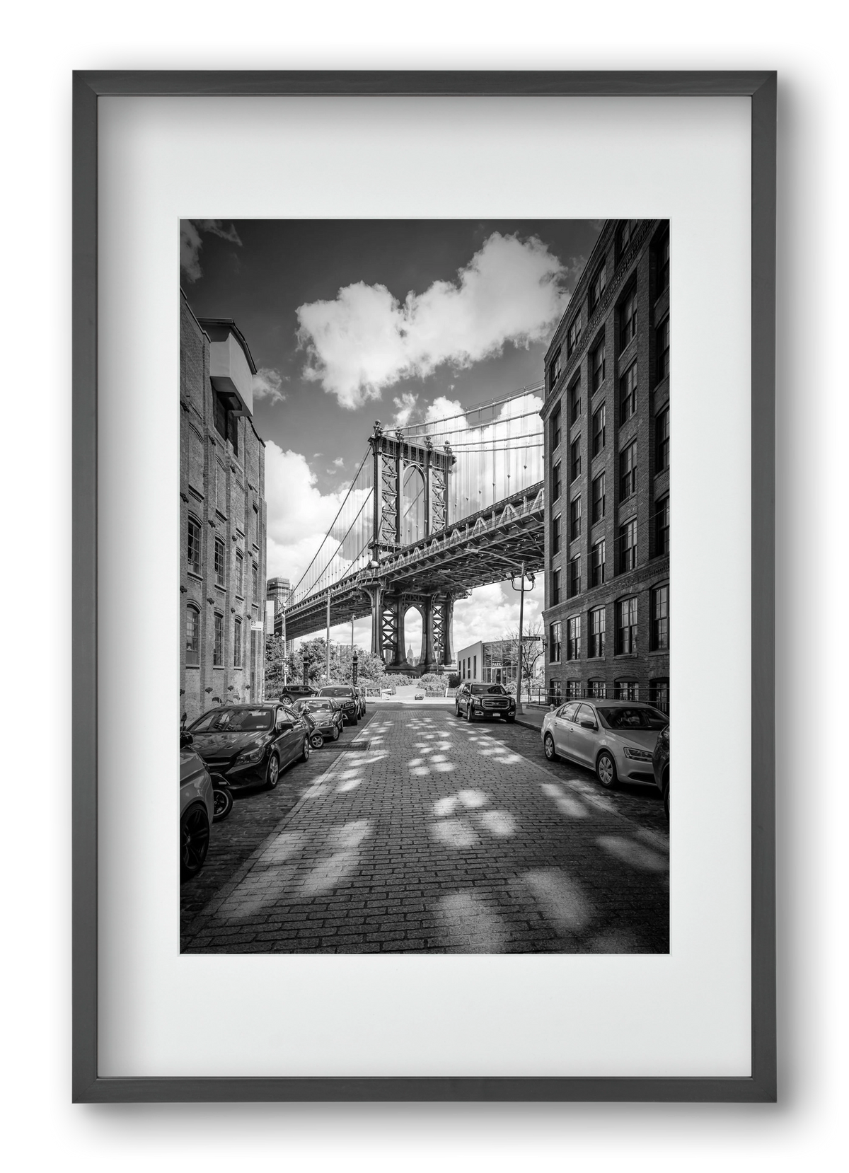 NEW YORK CITY Manhattan Bridge, 40x60 cm (30x45 cm), Fekete keret, paszpartuval