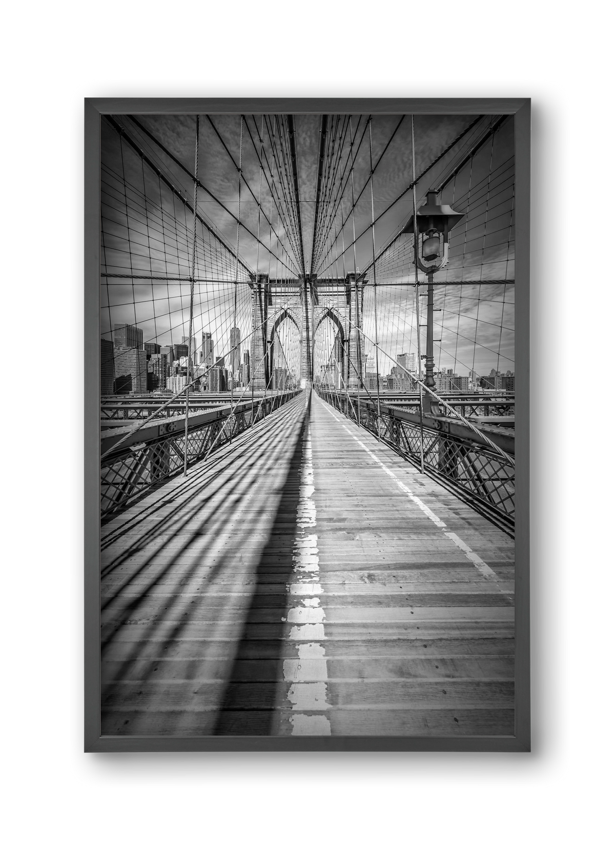 NEW YORK CITY Brooklyn Bridge, 30x45 cm (30x45 cm), Fekete keret