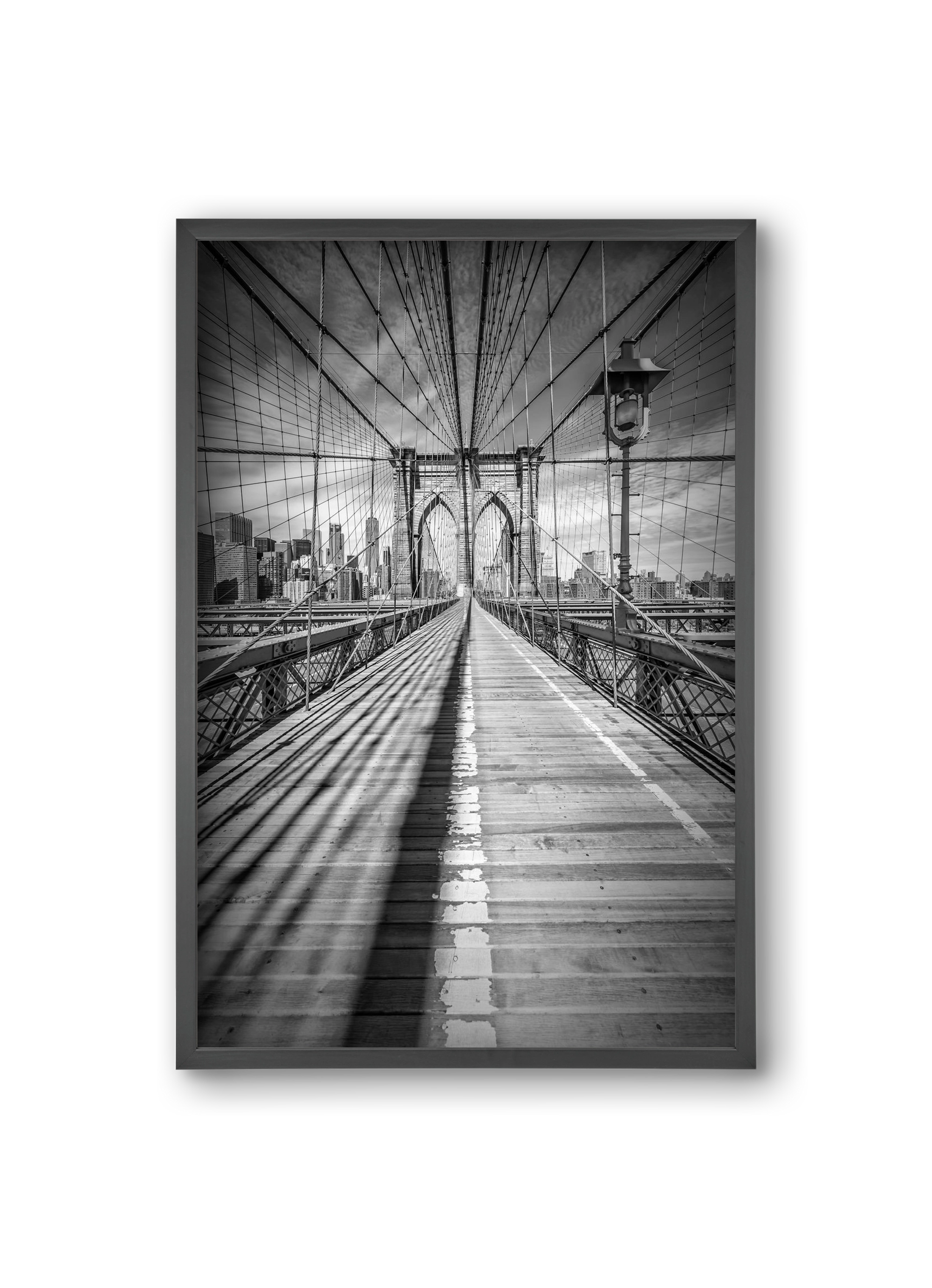 NEW YORK CITY Brooklyn Bridge, 20x30 cm (20x30 cm), Fekete keret