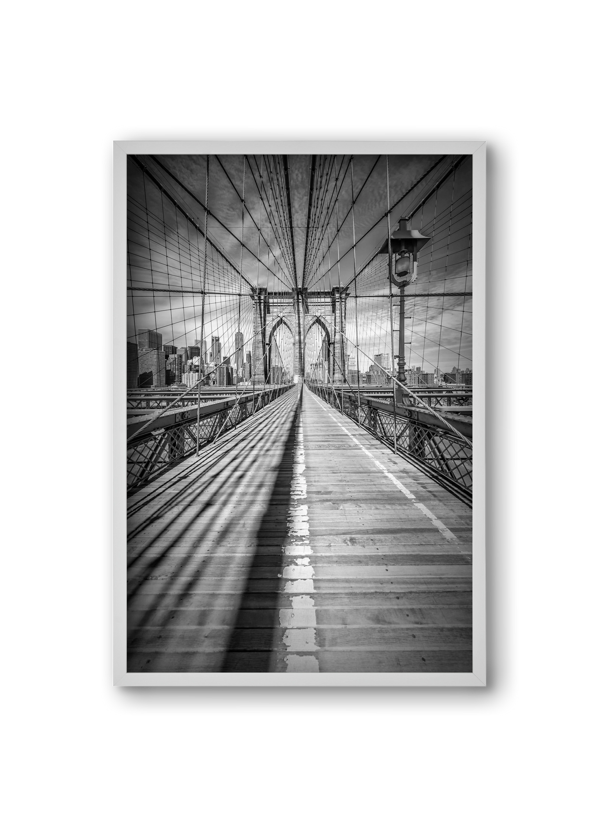 NEW YORK CITY Brooklyn Bridge, 20x30 cm (20x30 cm), Fehér keret