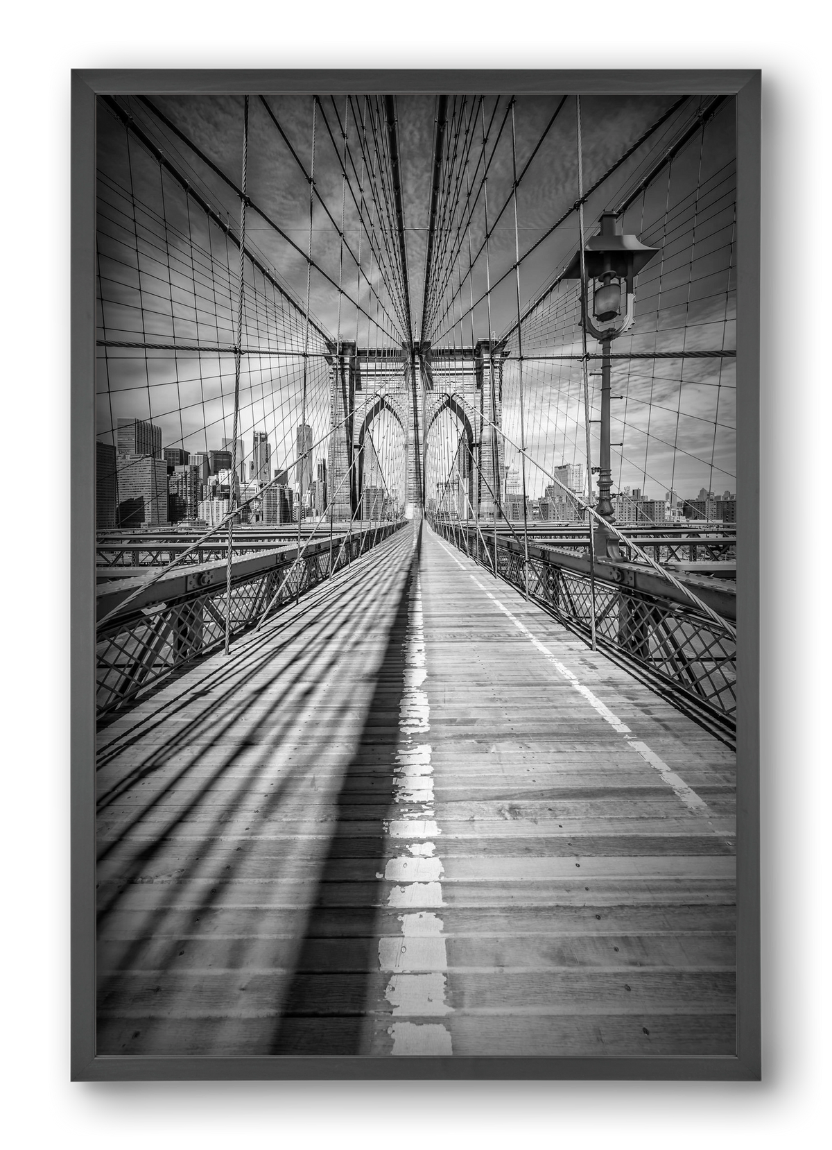 NEW YORK CITY Brooklyn Bridge, 40x60 cm (40x60 cm), Fekete keret