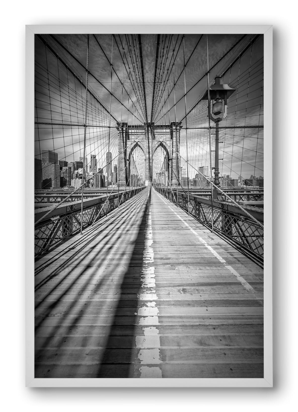 NEW YORK CITY Brooklyn Bridge, 40x60 cm (40x60 cm), Fehér keret