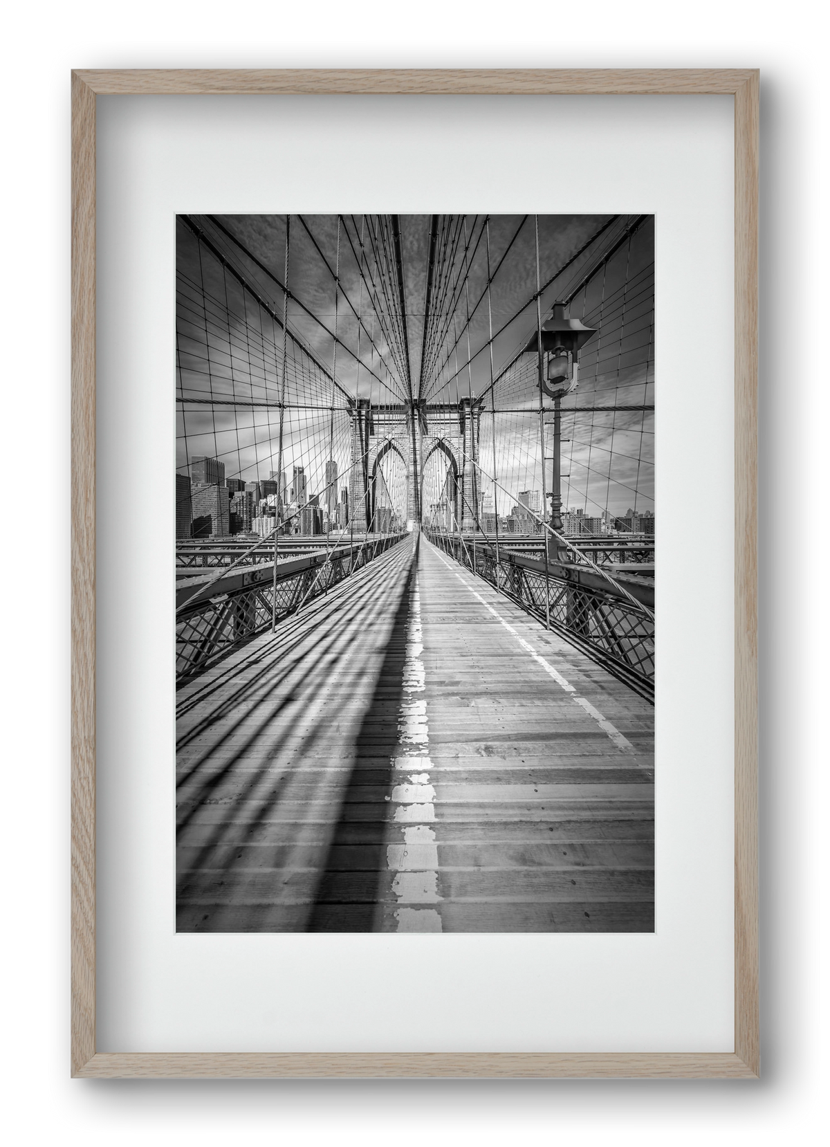 NEW YORK CITY Brooklyn Bridge, 40x60 cm (30x45 cm), Tölgy keret, paszpartuval