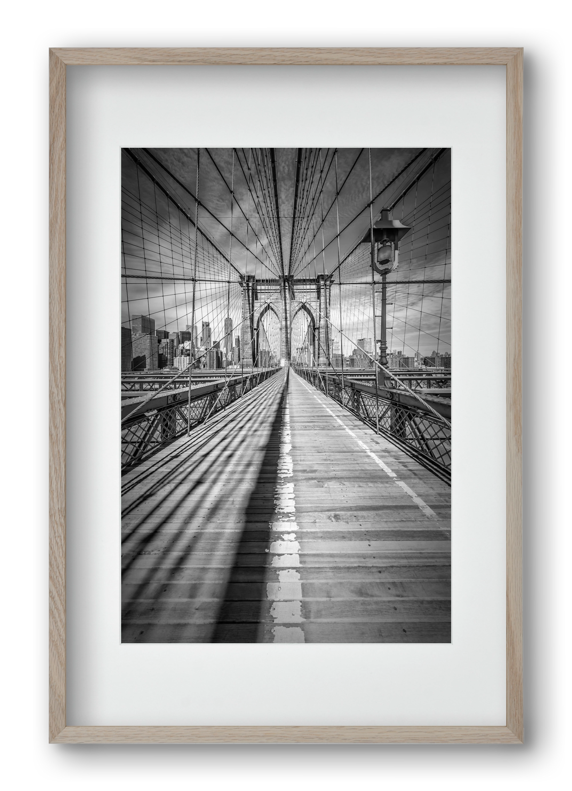 NEW YORK CITY Brooklyn Bridge, 40x60 cm (30x45 cm), Tölgy keret, paszpartuval