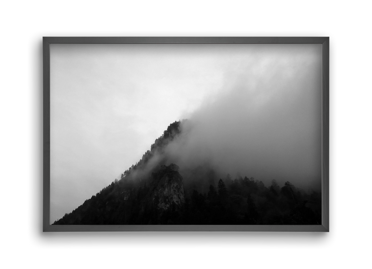 Alps, 45x30 cm (45x30 cm), Fekete keret