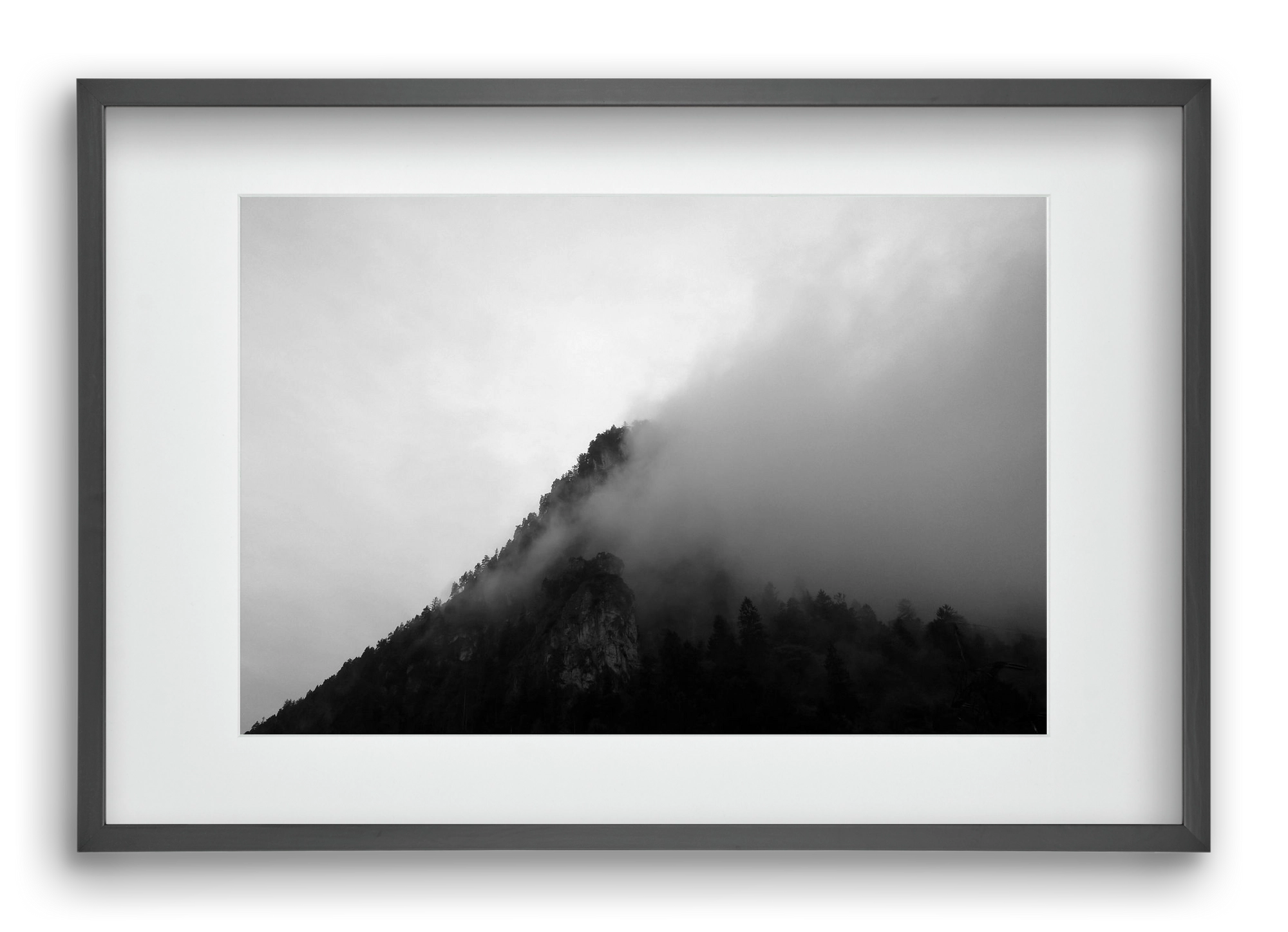 Alps, 60x40 cm (45x30 cm), Fekete keret, paszpartuval