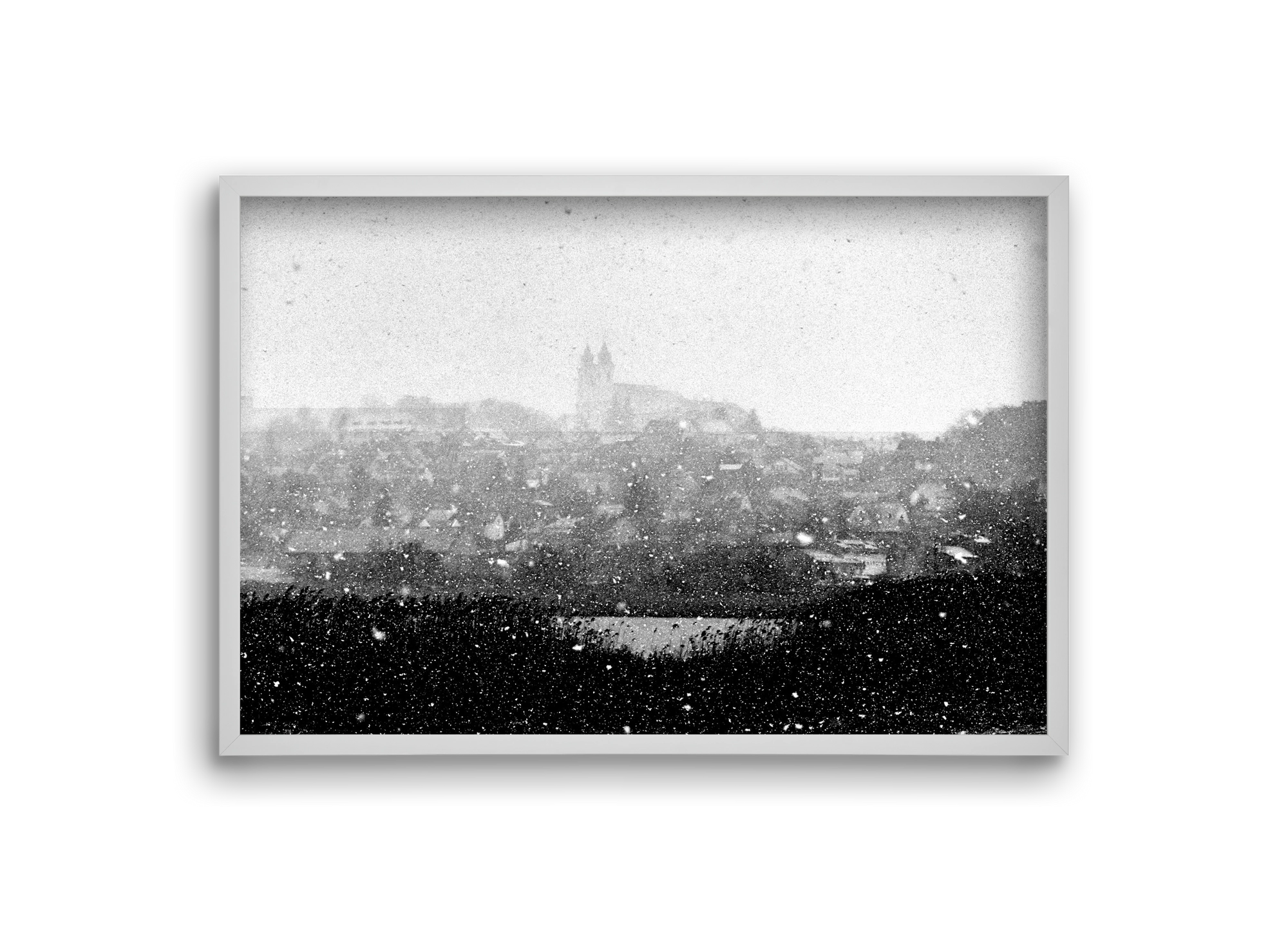 Tihany, 30x20 cm (30x20 cm), Fehér keret