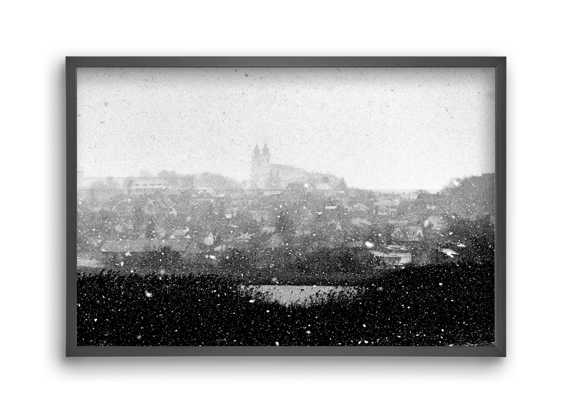 Tihany, 45x30 cm (45x30 cm), Fekete keret