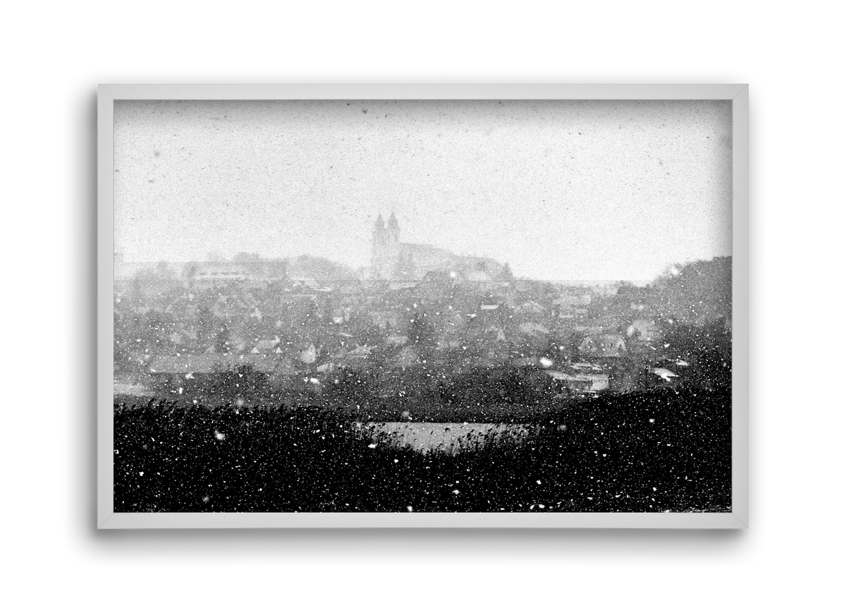 Tihany, 45x30 cm (45x30 cm), Fehér keret