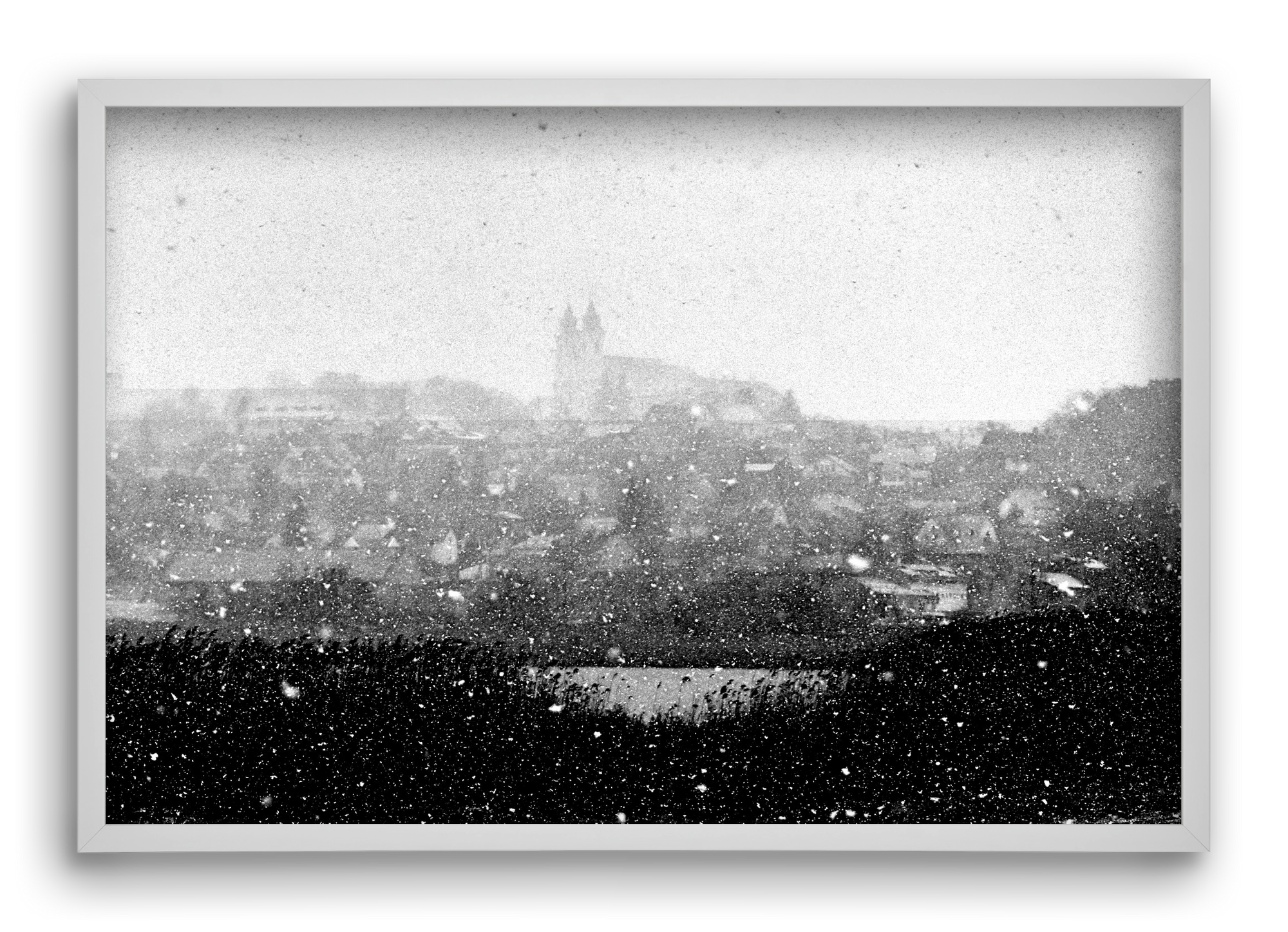 Tihany, 60x40 cm (60x40 cm), Fehér keret