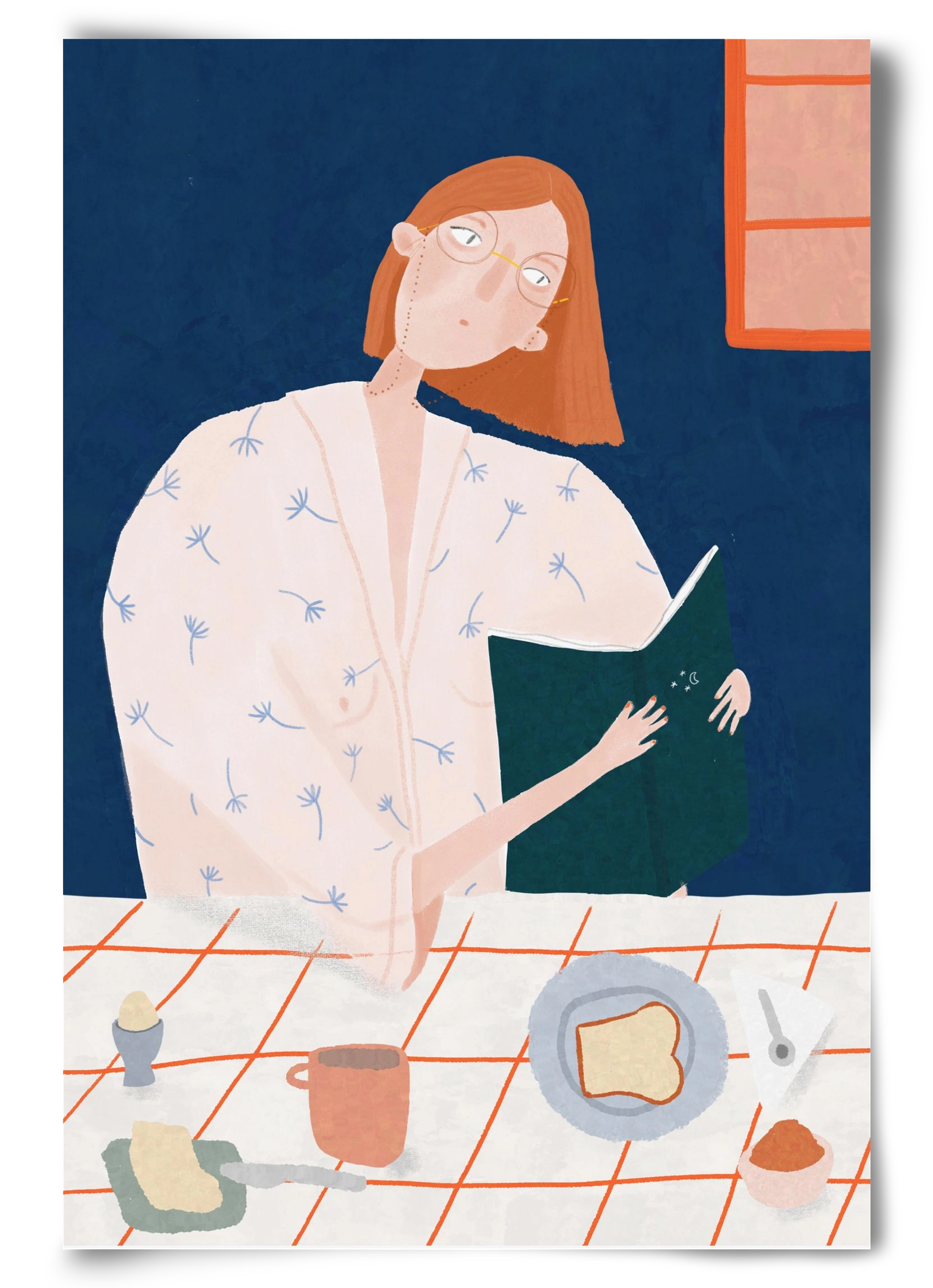 Olvasó lány, 60x90 cm, Keret nélkül