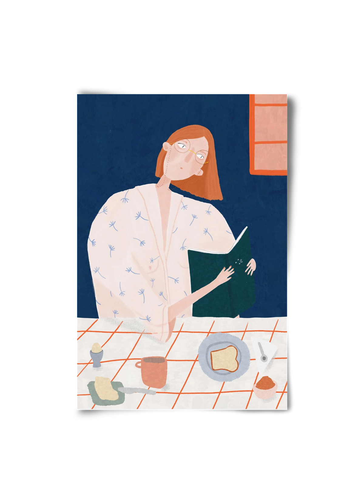 Olvasó lány, 20x30 cm, Keret nélkül