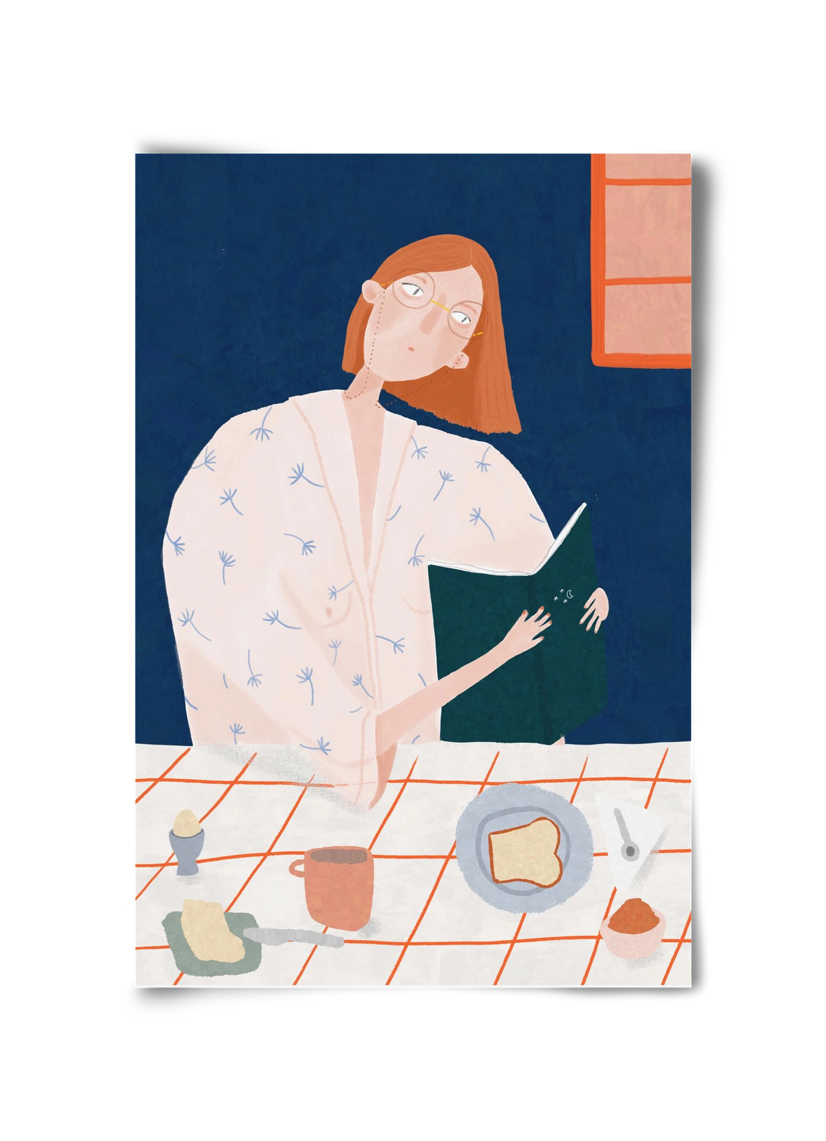 Olvasó lány, 30x45 cm, Keret nélkül