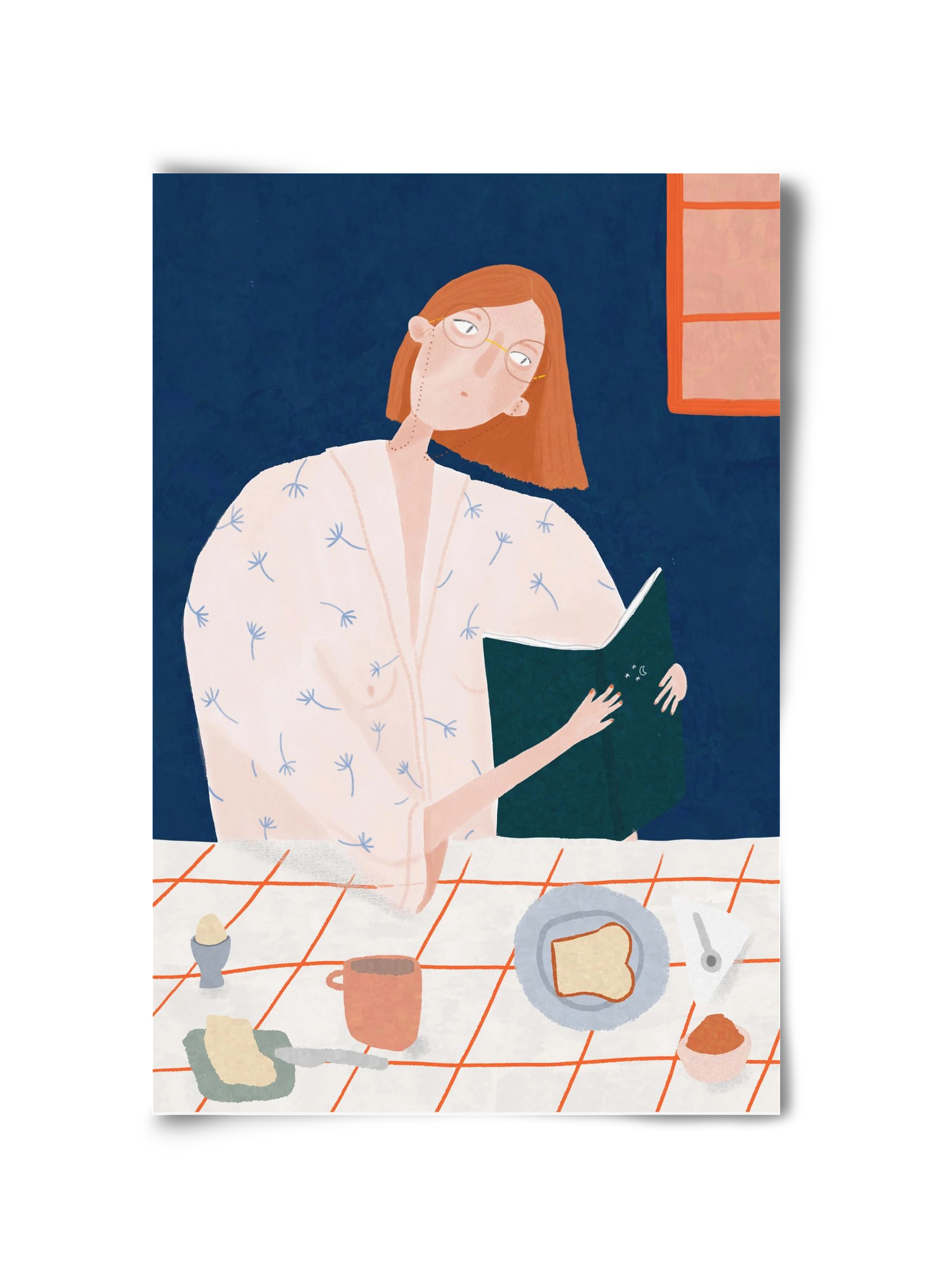 Olvasó lány, 30x45 cm, Keret nélkül