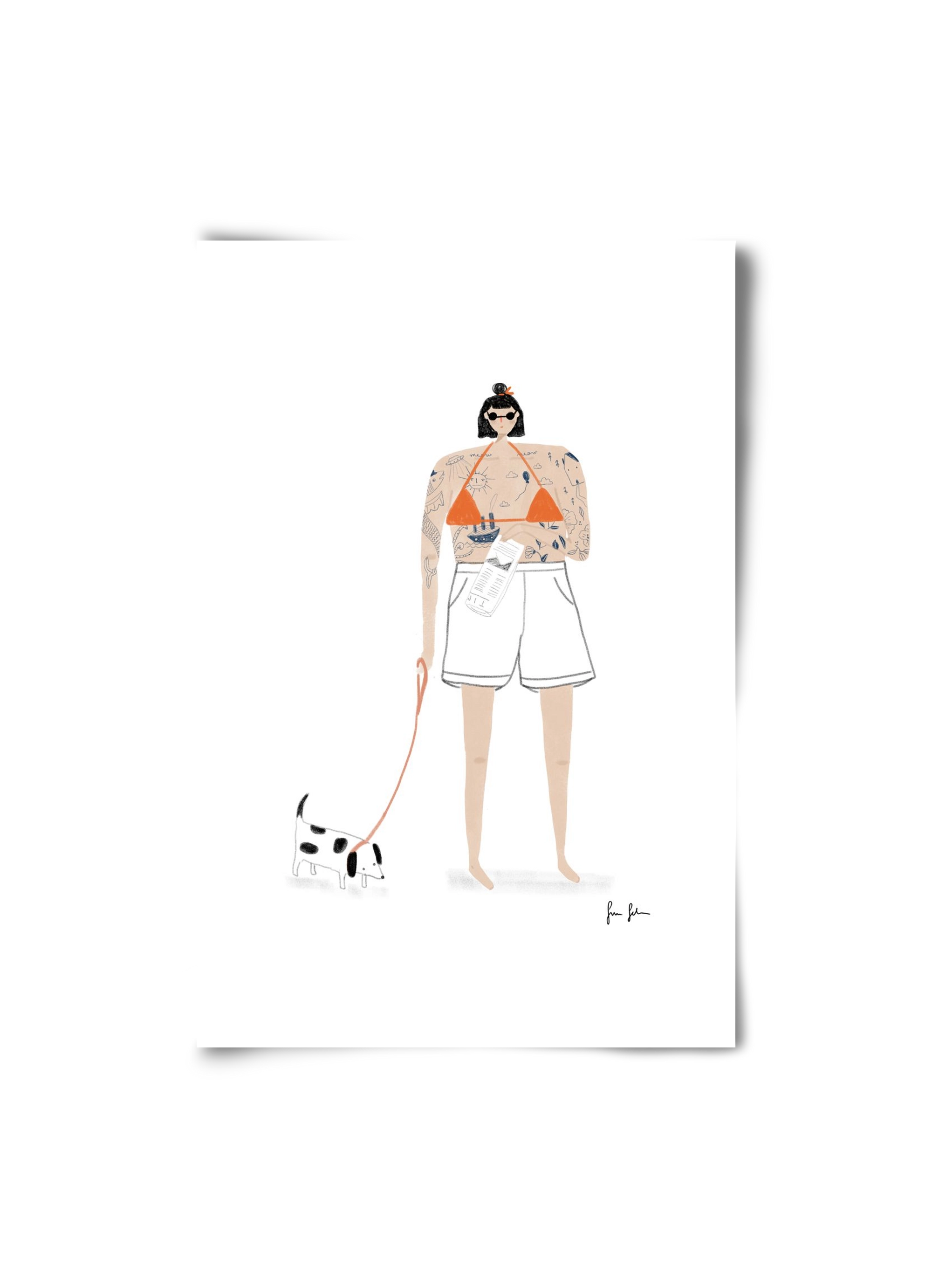 Zoé és Menyét úr, 20x30 cm, Keret nélkül