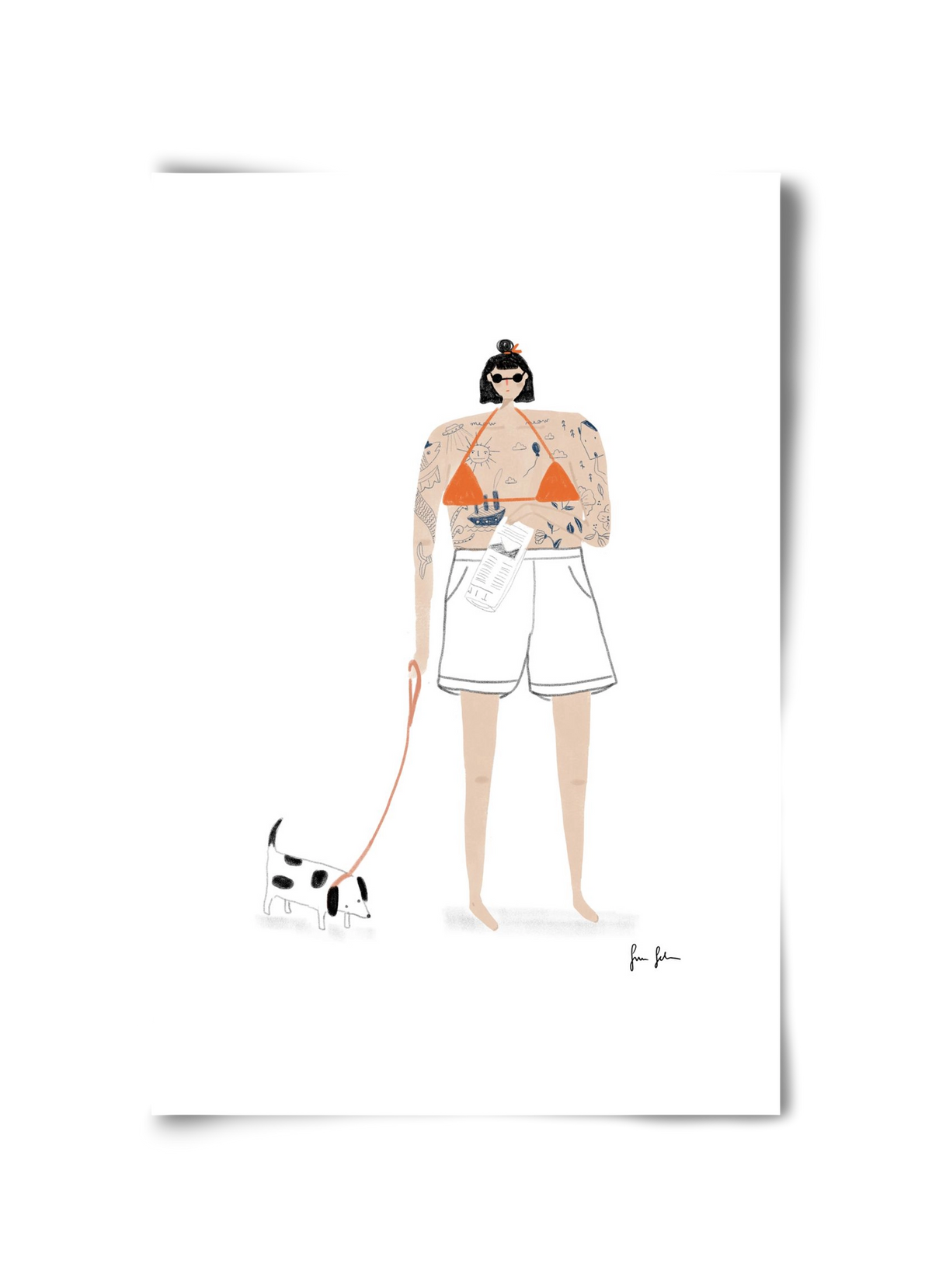 Zoé és Menyét úr, 30x45 cm, Keret nélkül