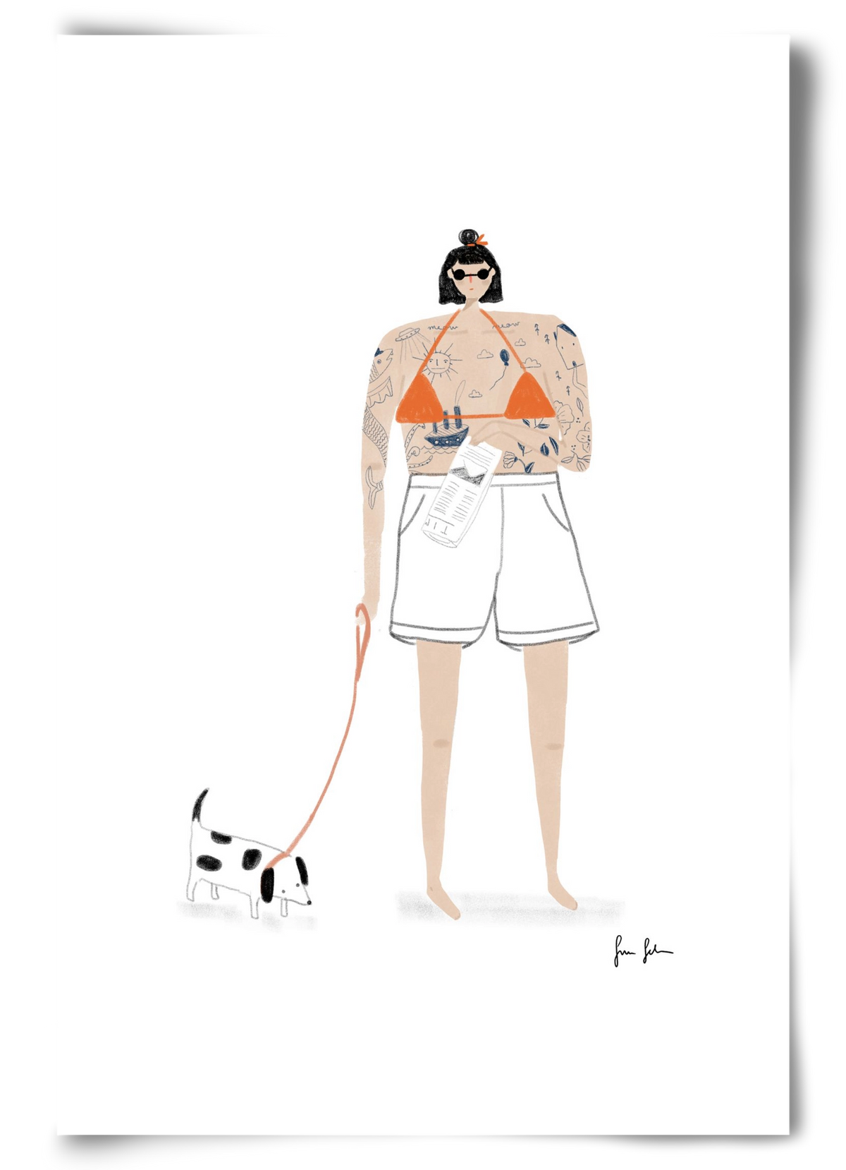 Zoé és Menyét úr, 60x90 cm, Keret nélkül