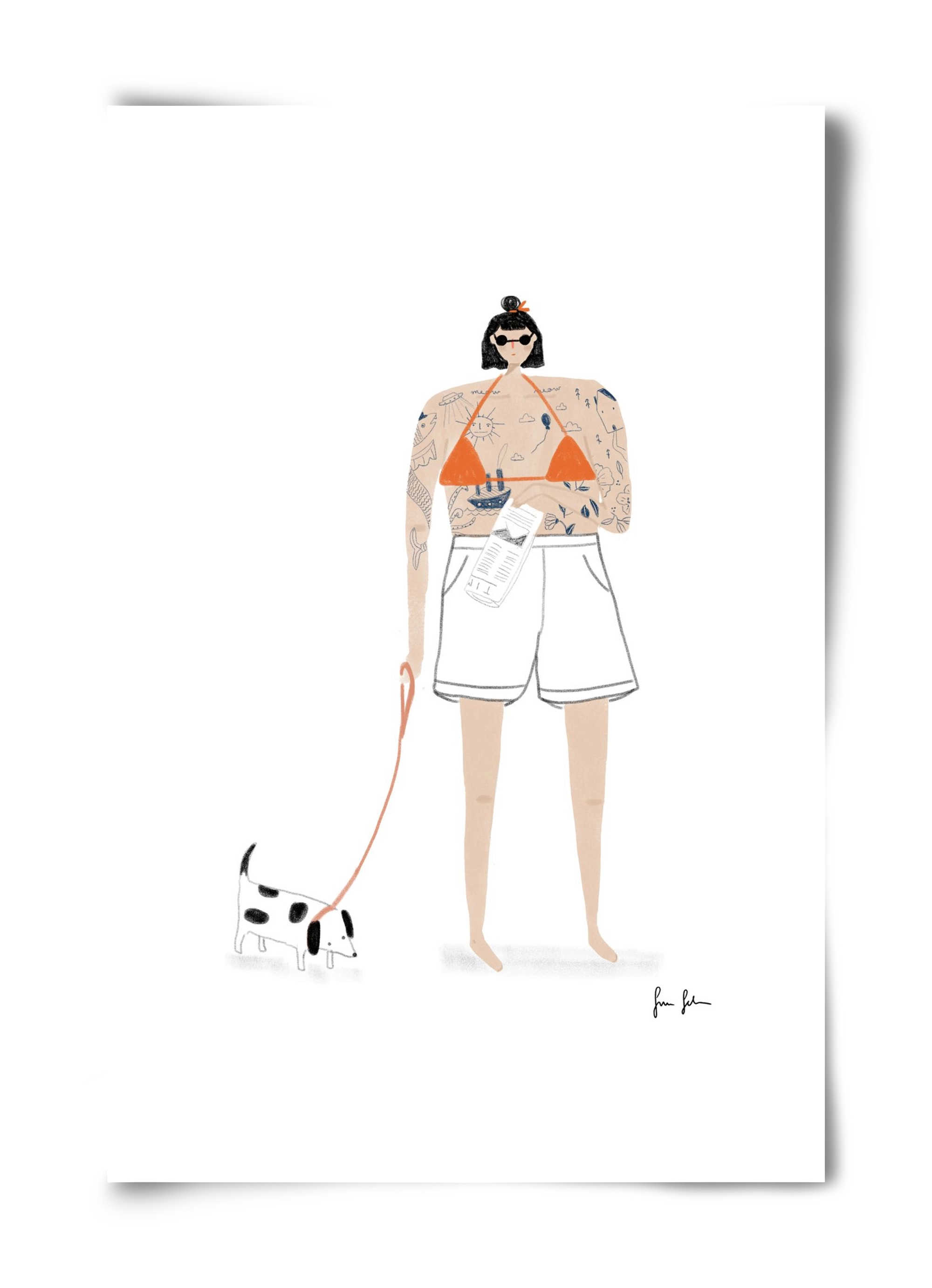 Zoé és Menyét úr, 40x60 cm, Keret nélkül